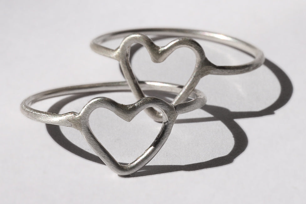 LFJ Sterling Silver Heart Ring