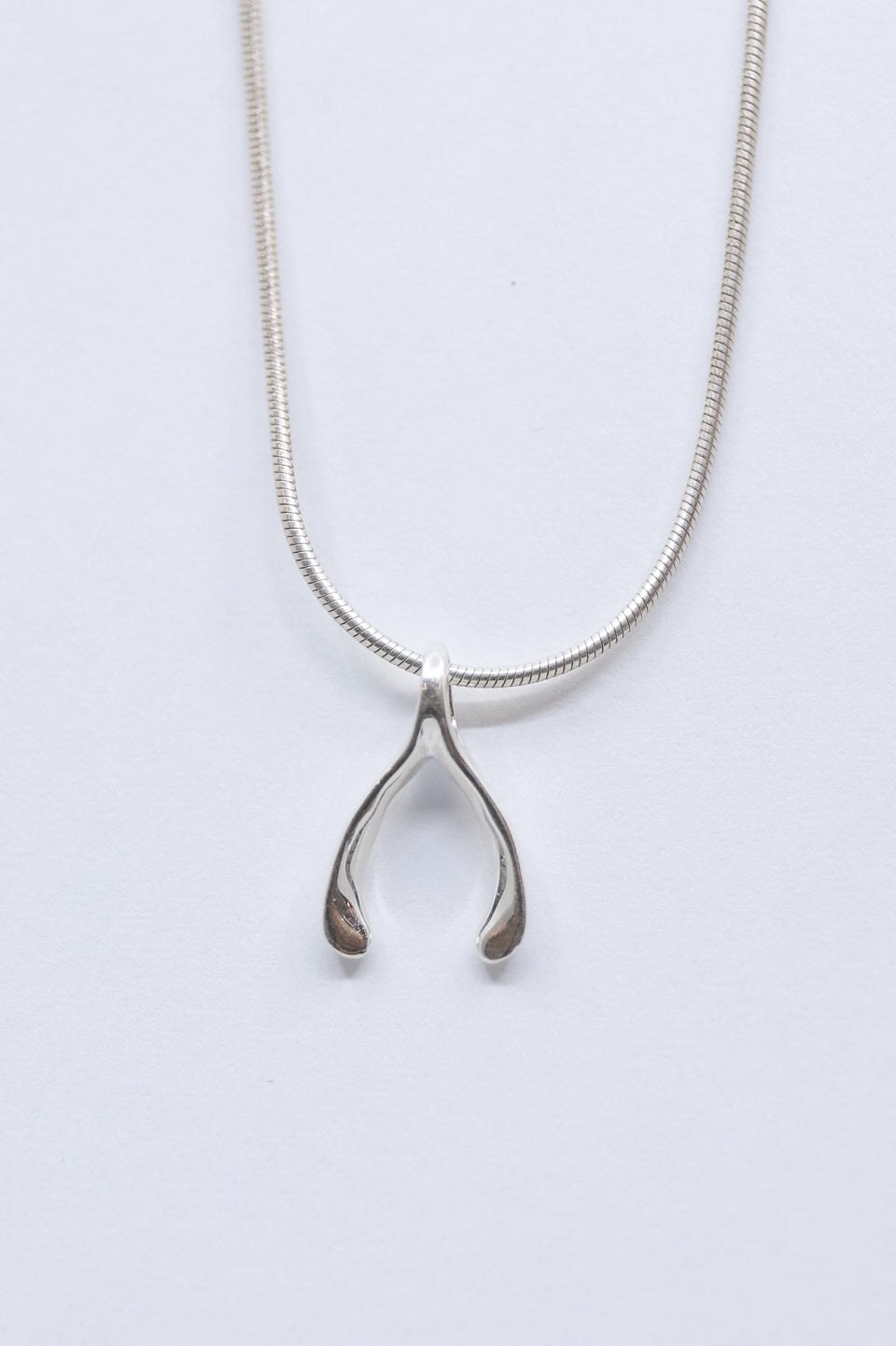 LFJ Sterling Silver Wishbone Necklace