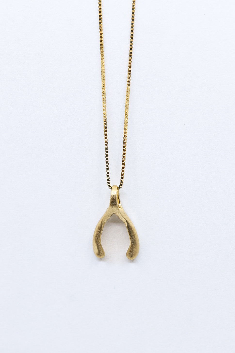 LFJ 10k Gold Wishbone Necklace