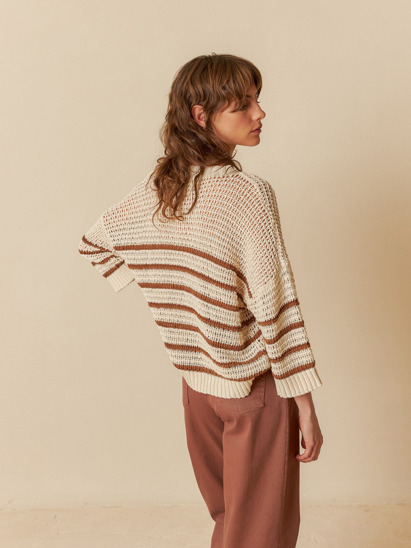 Indi & Cold - TWO-TONE STRIPED JERSEY