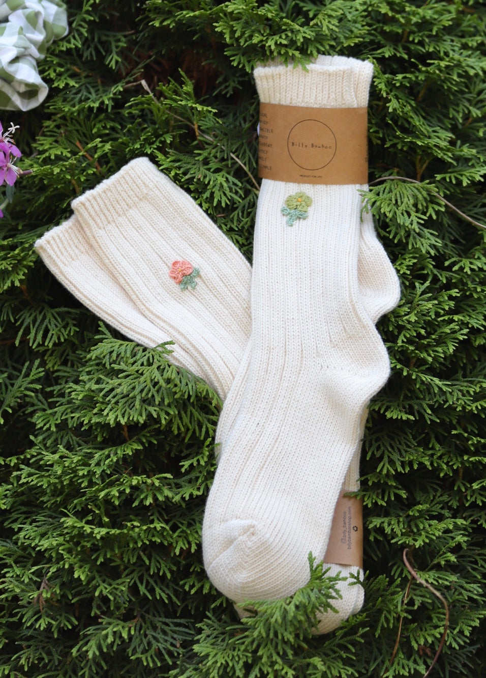 Billy Bamboo - Crochet Flower Socks