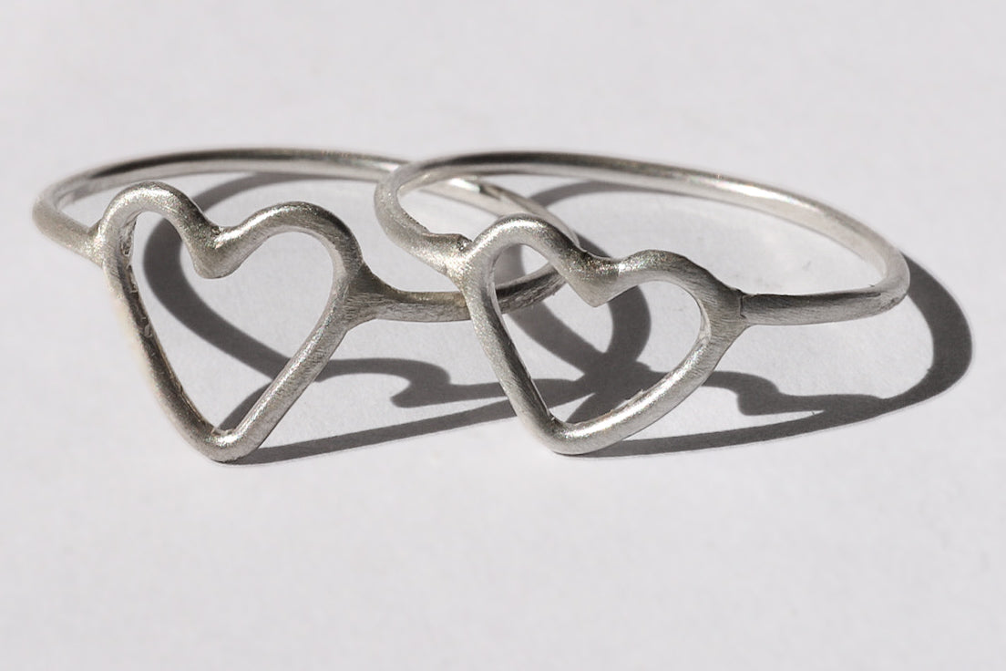LFJ Sterling Silver Heart Ring