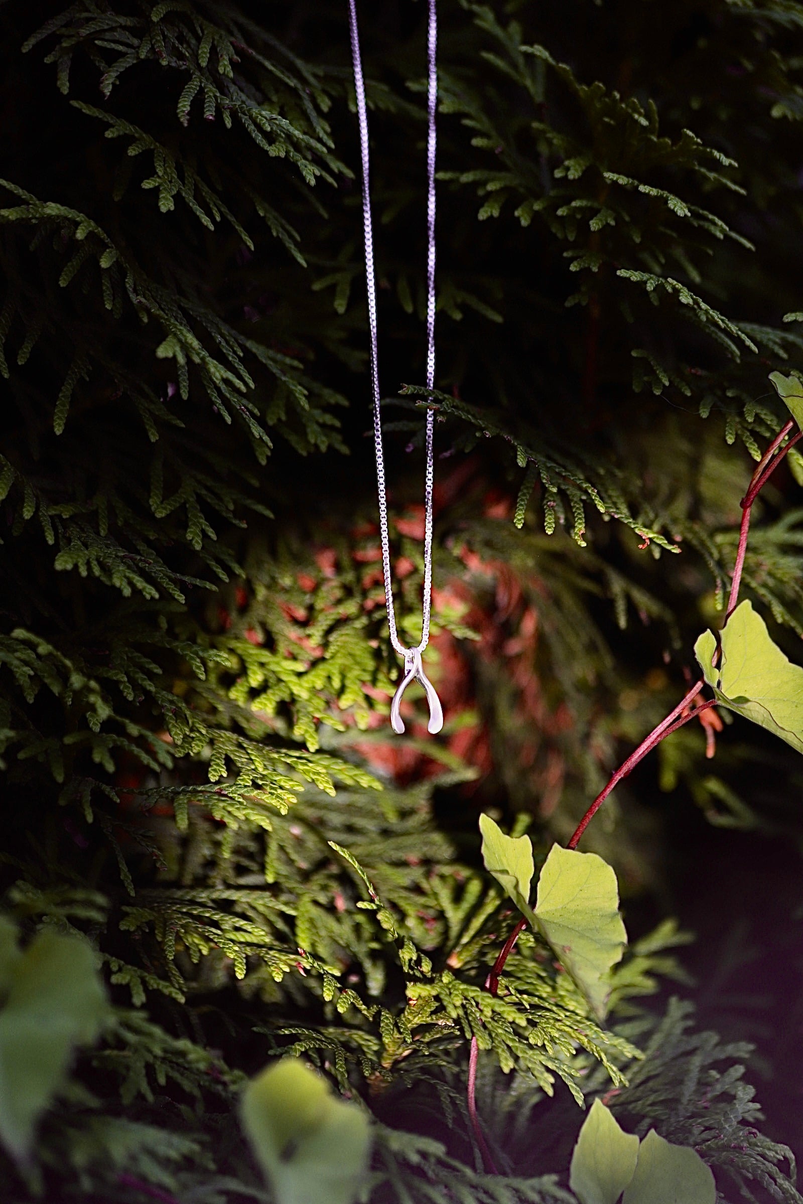 LFJ Sterling Silver Wishbone Necklace