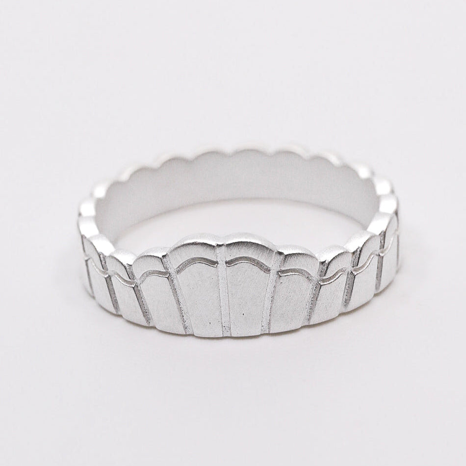 LFJ - Sterling Silver Meridian Crown Ring