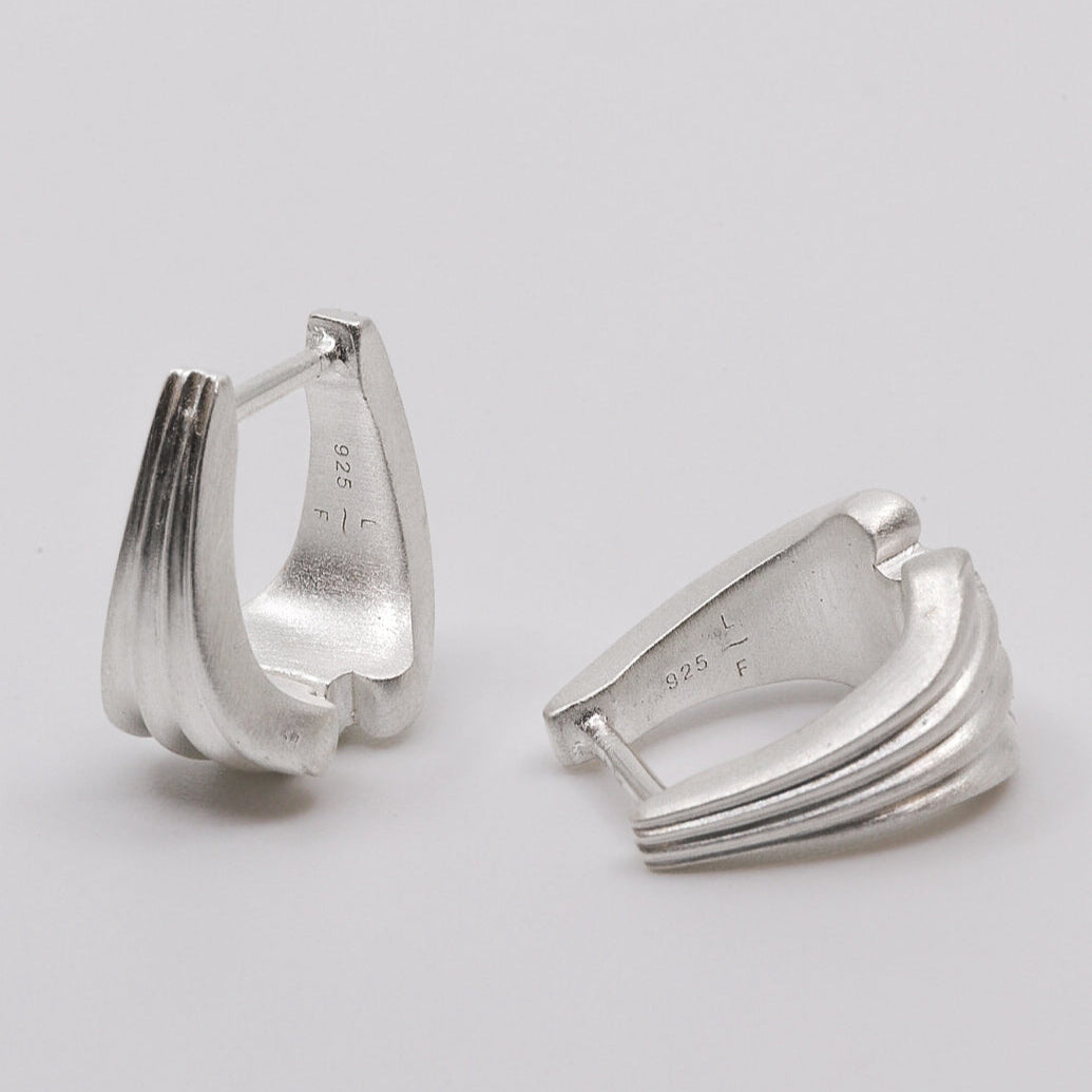 LFJ - Sterling Silver Meridian Huggie Hoops