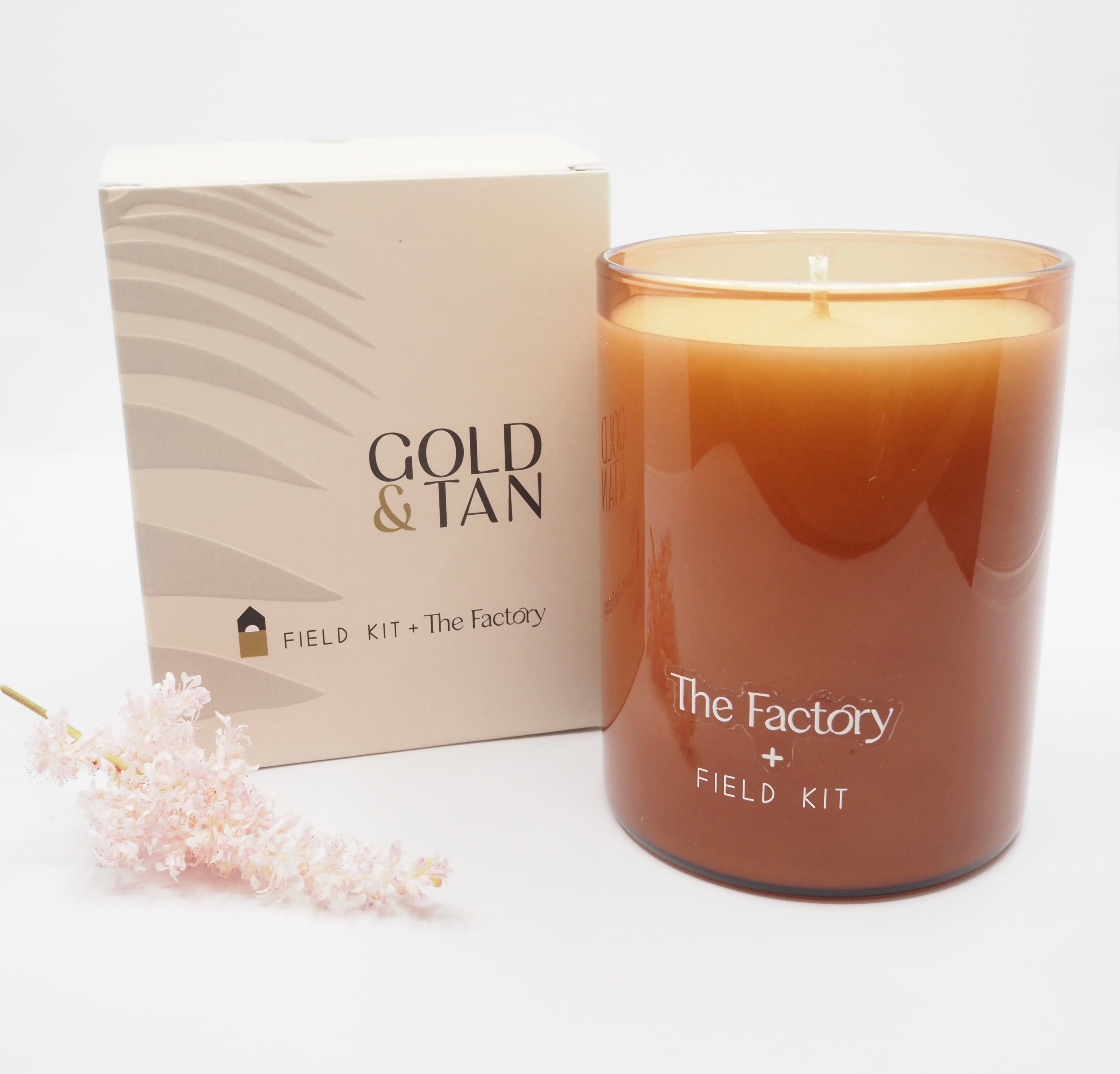Gold & Tan Candle
