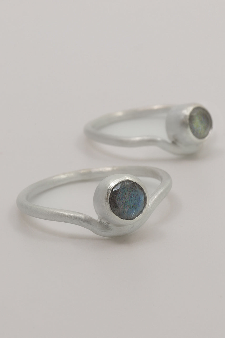 LFJ Sterling Silver Labradorite Tidal Ring