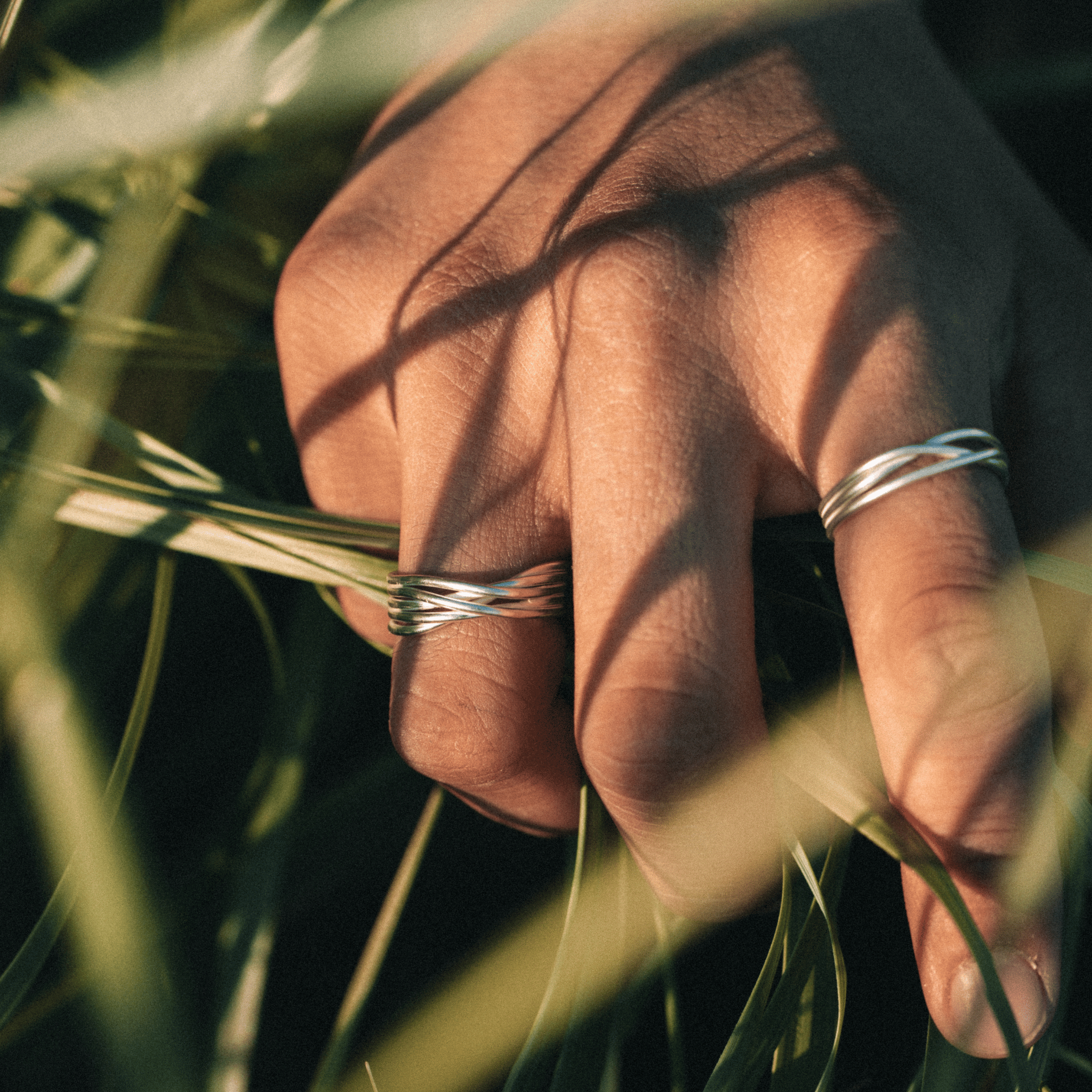 LFJ Sterling Silver Willow Ring - 3 Strand