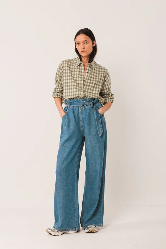 Indi & Cold Vichy Button Shirt
