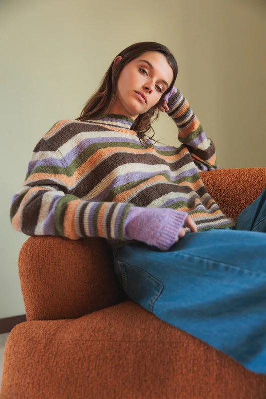 Indi & Cold Striped Pullover Sweater