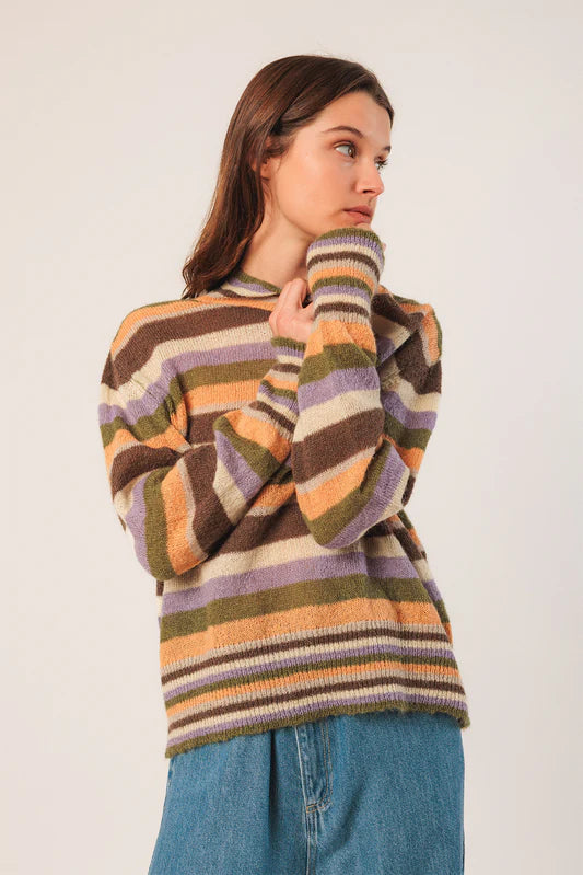 Indi & Cold Striped Pullover Sweater