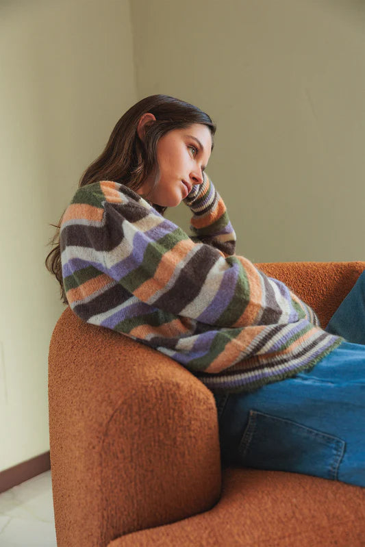 Indi & Cold Striped Pullover Sweater