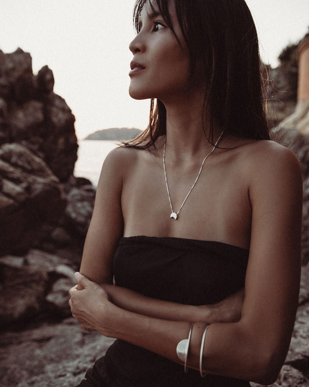 LFJ Sterling Silver Luna Necklace