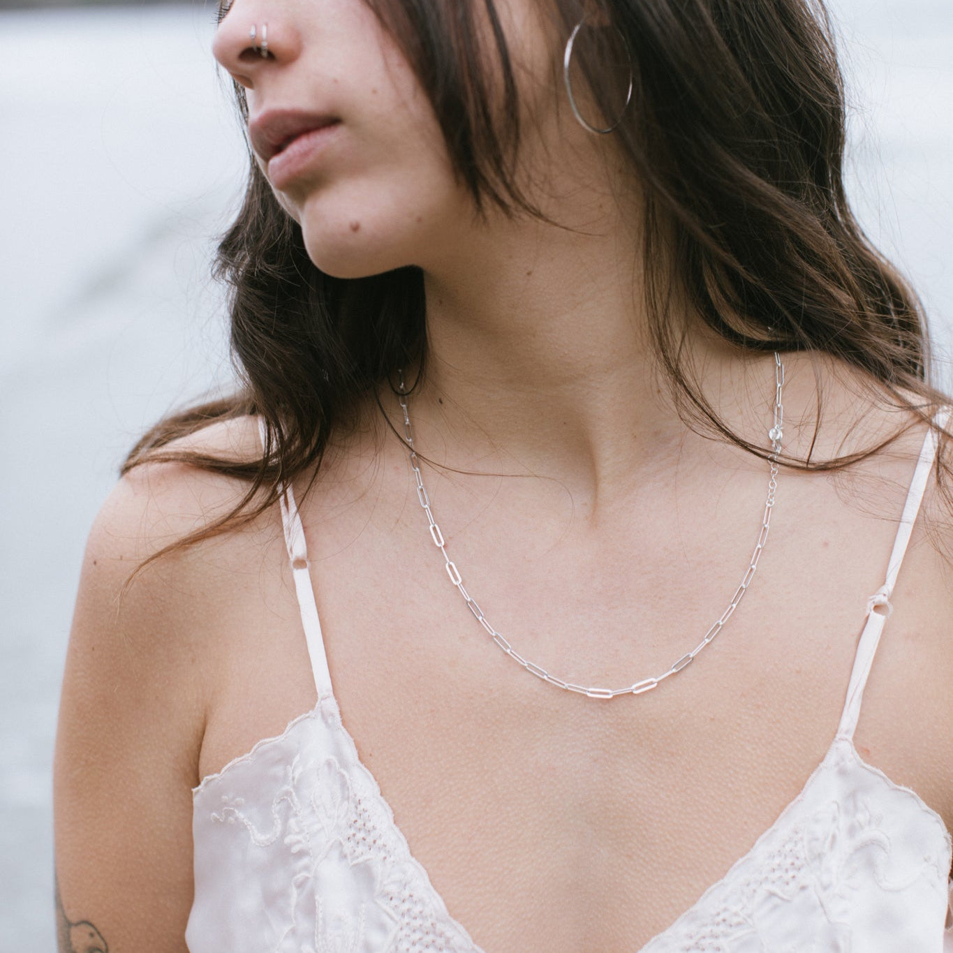 LFJ Sterling Silver Eclipse Necklace