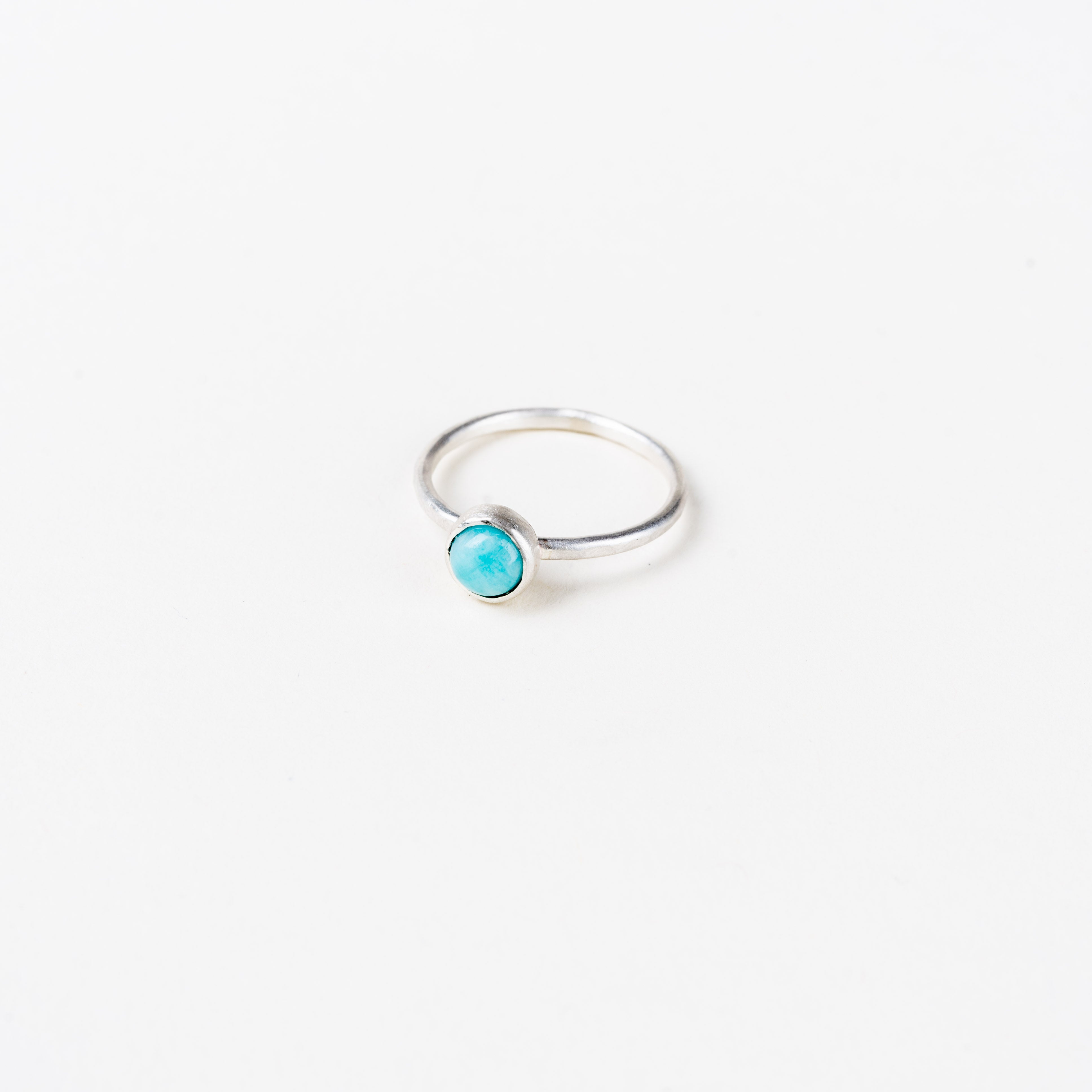 Amazonite Hammered Ring