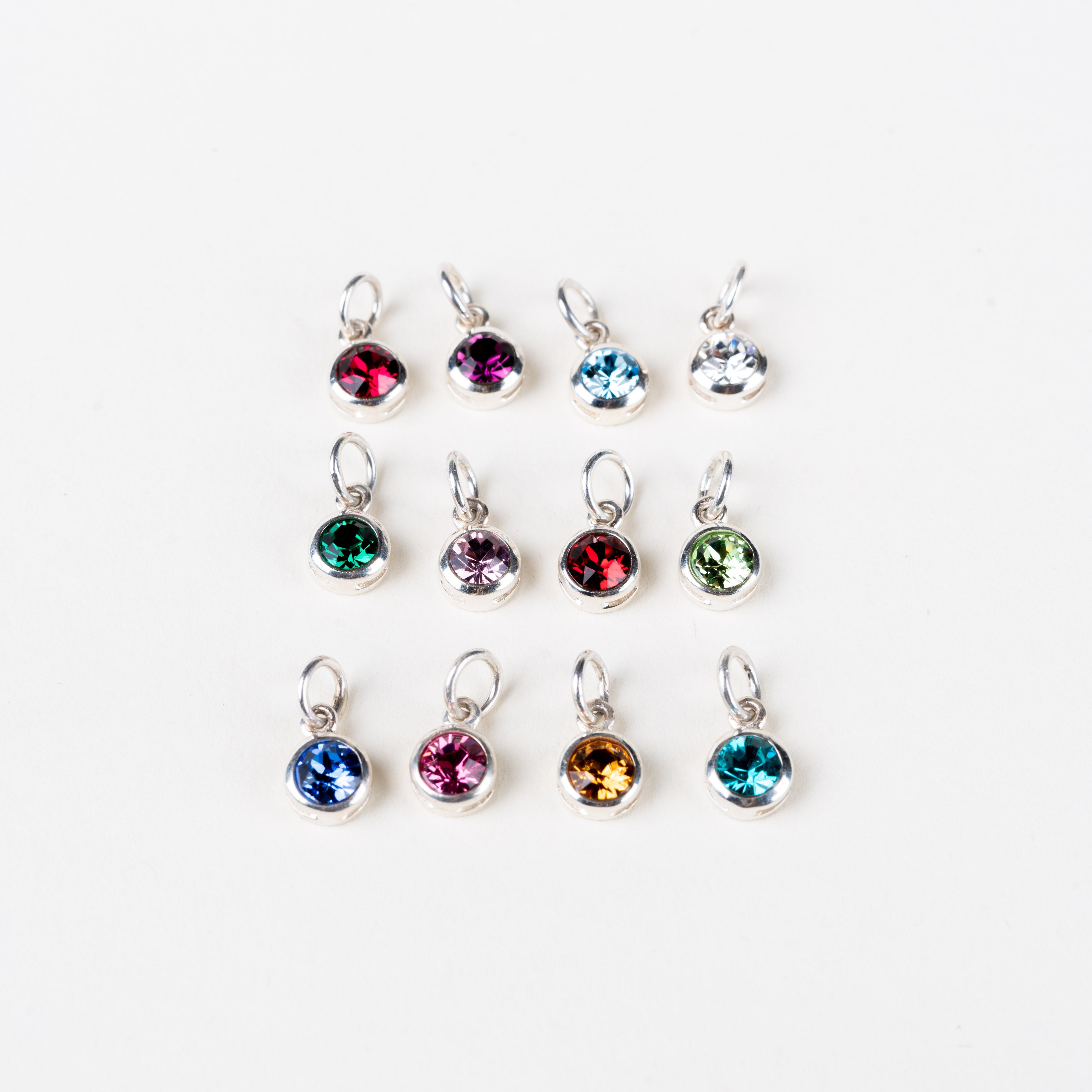 LFJ Sterling Silver Birthstone Crystal Pendant