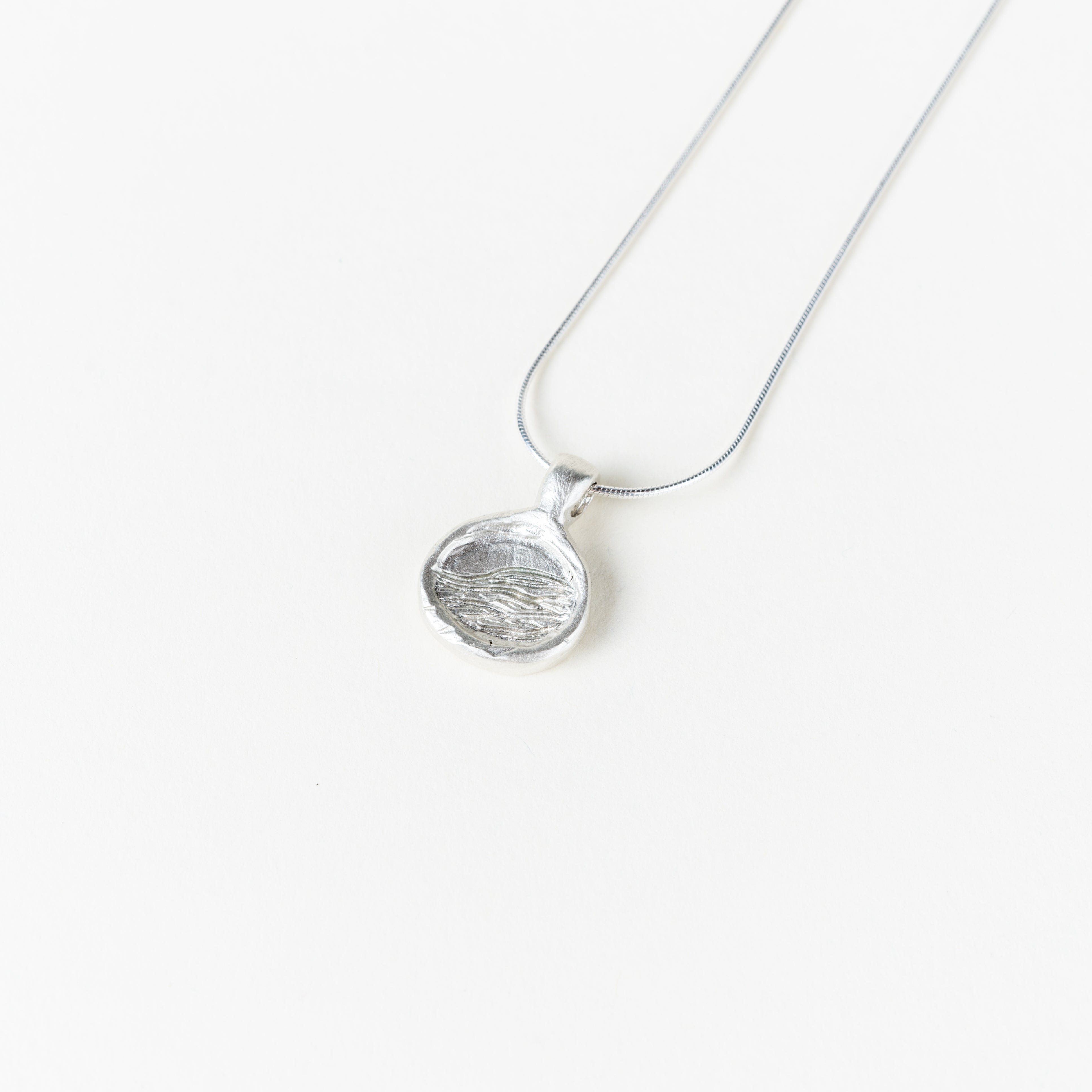 LFJ Sterling Silver Wave Love Talisman Necklace
