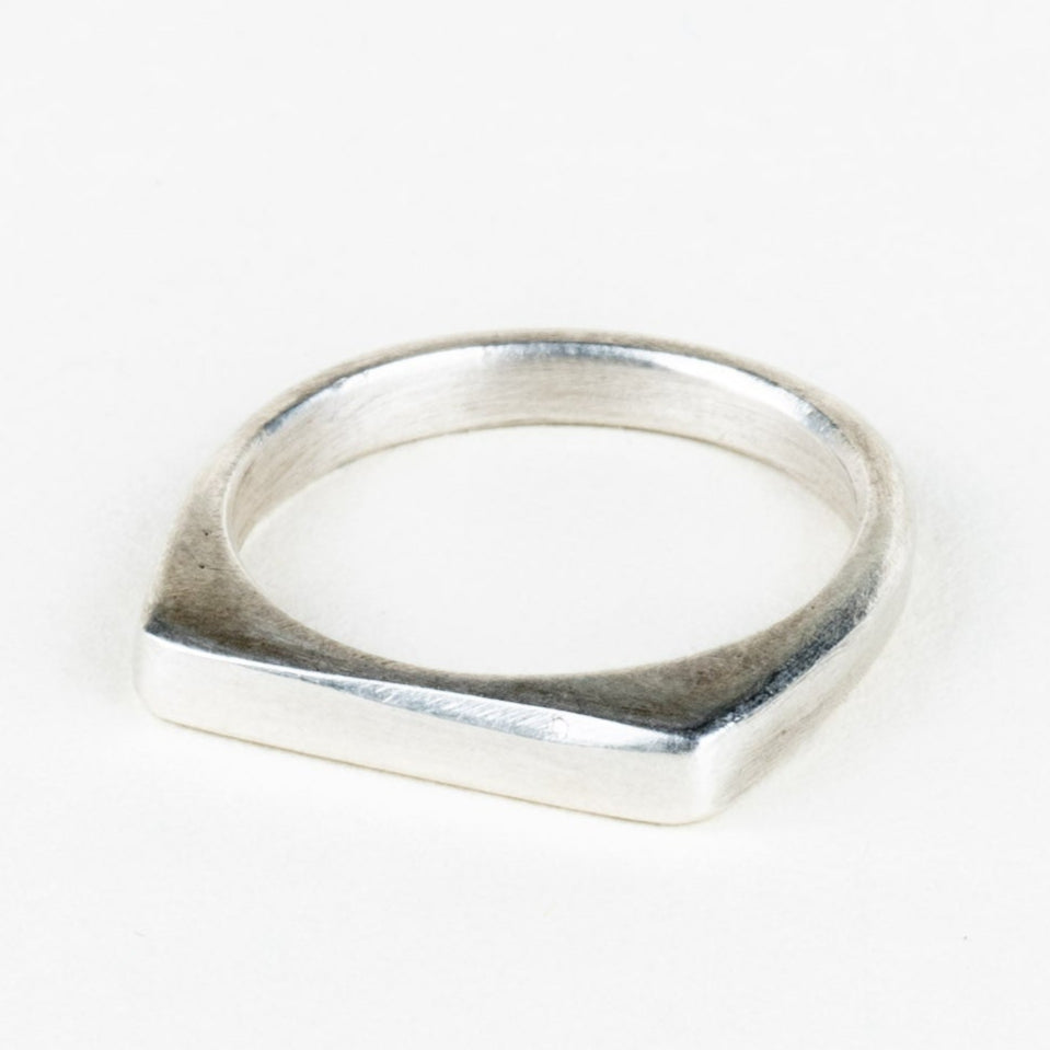 LFJ Sterling Silver Light Square Rain Ring