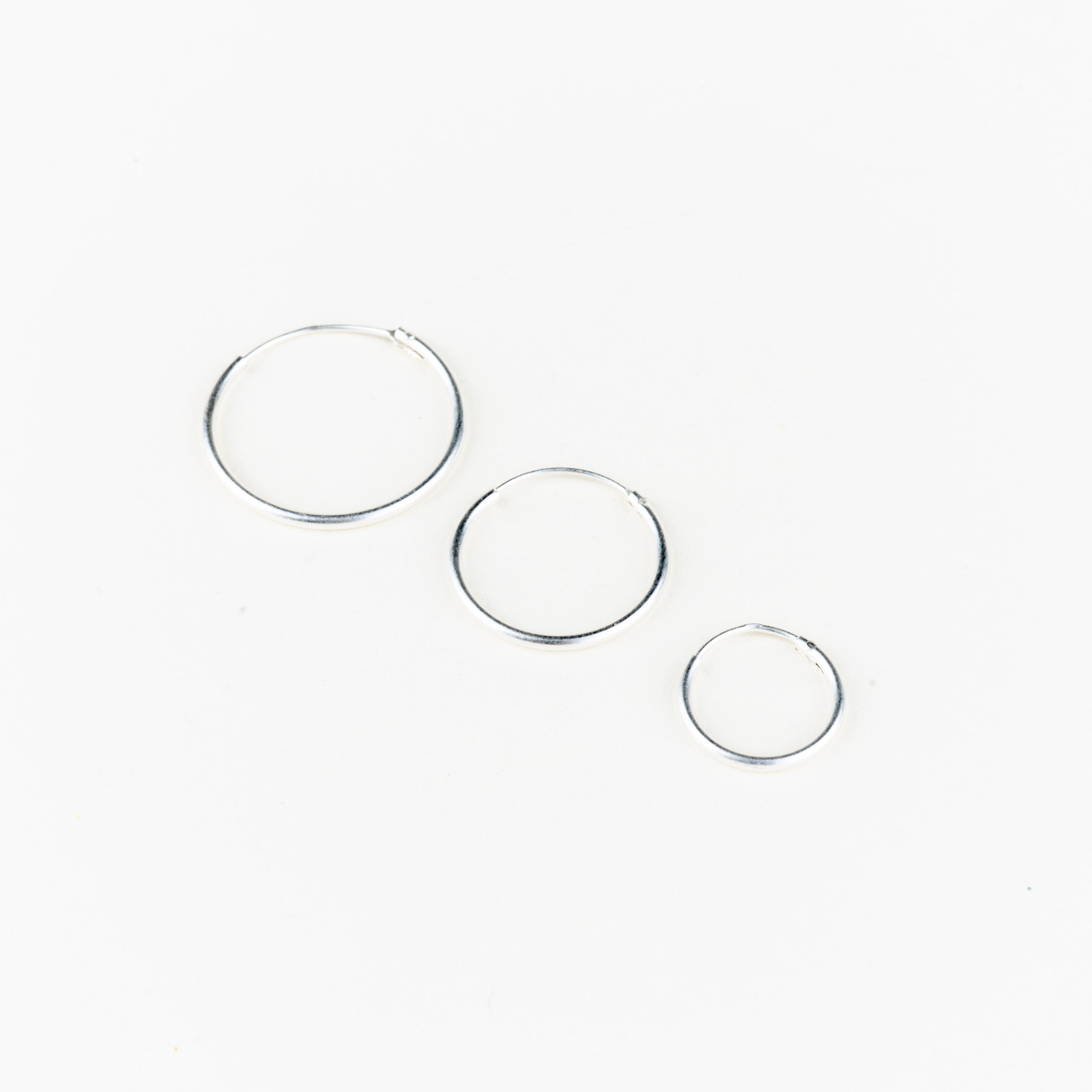 LFJ  - Sterling Silver Sleeper Hoop Earrings