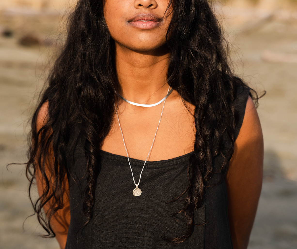 LFJ Sterling Silver Wave Love Talisman Necklace