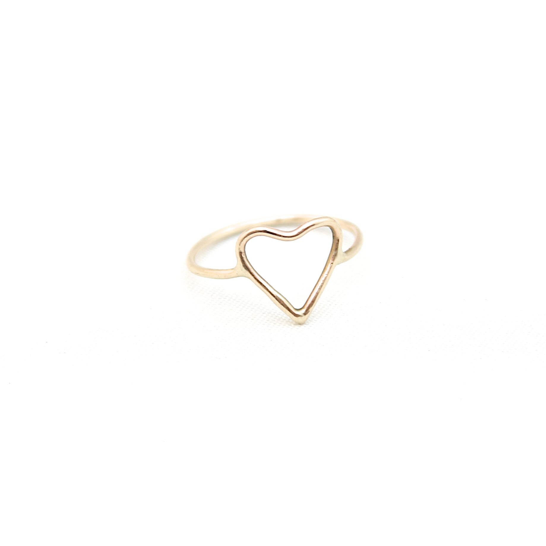 Gold heart ring handmade in Tofino BC