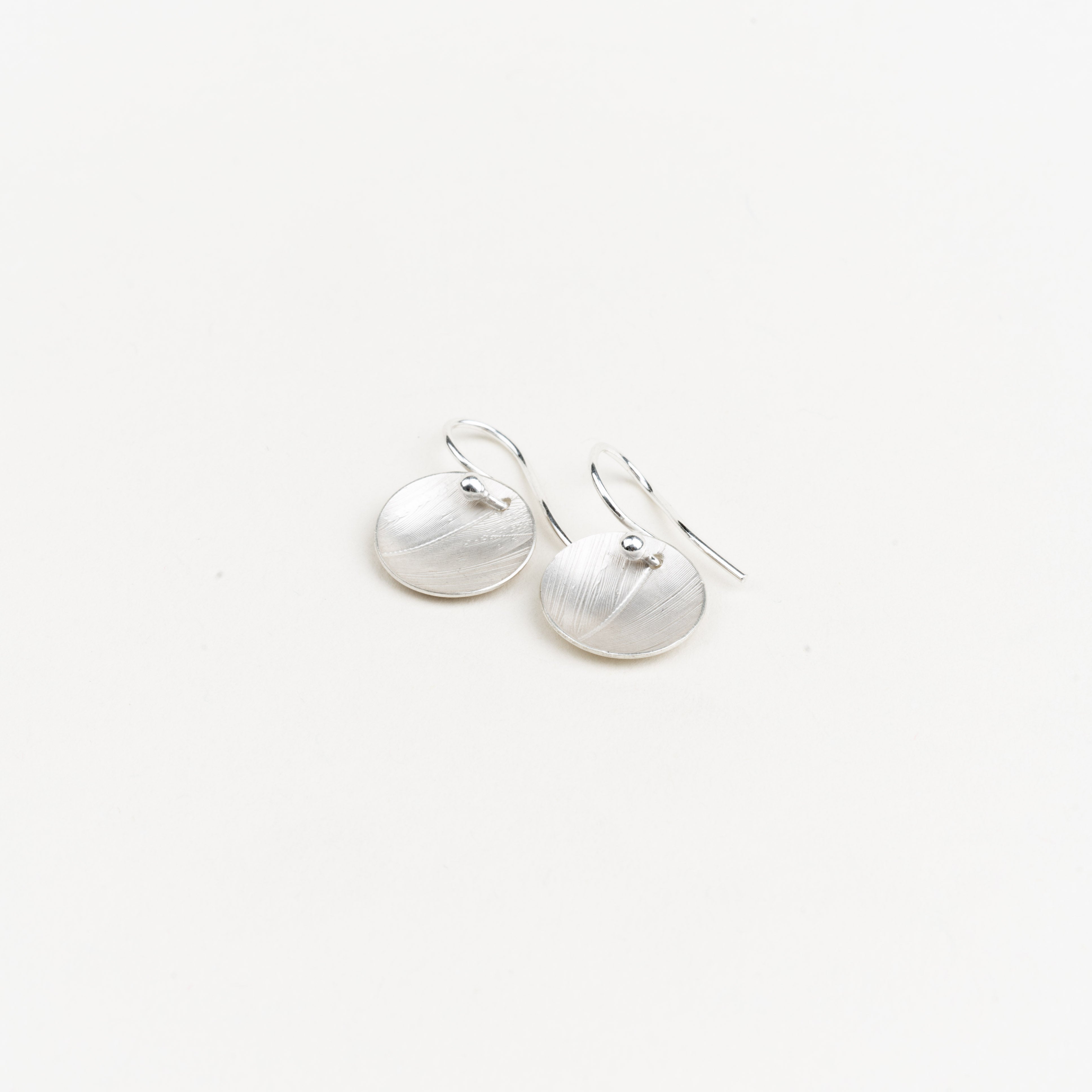 LFJ Sterling Silver Orbit Textured Dangle Earrings