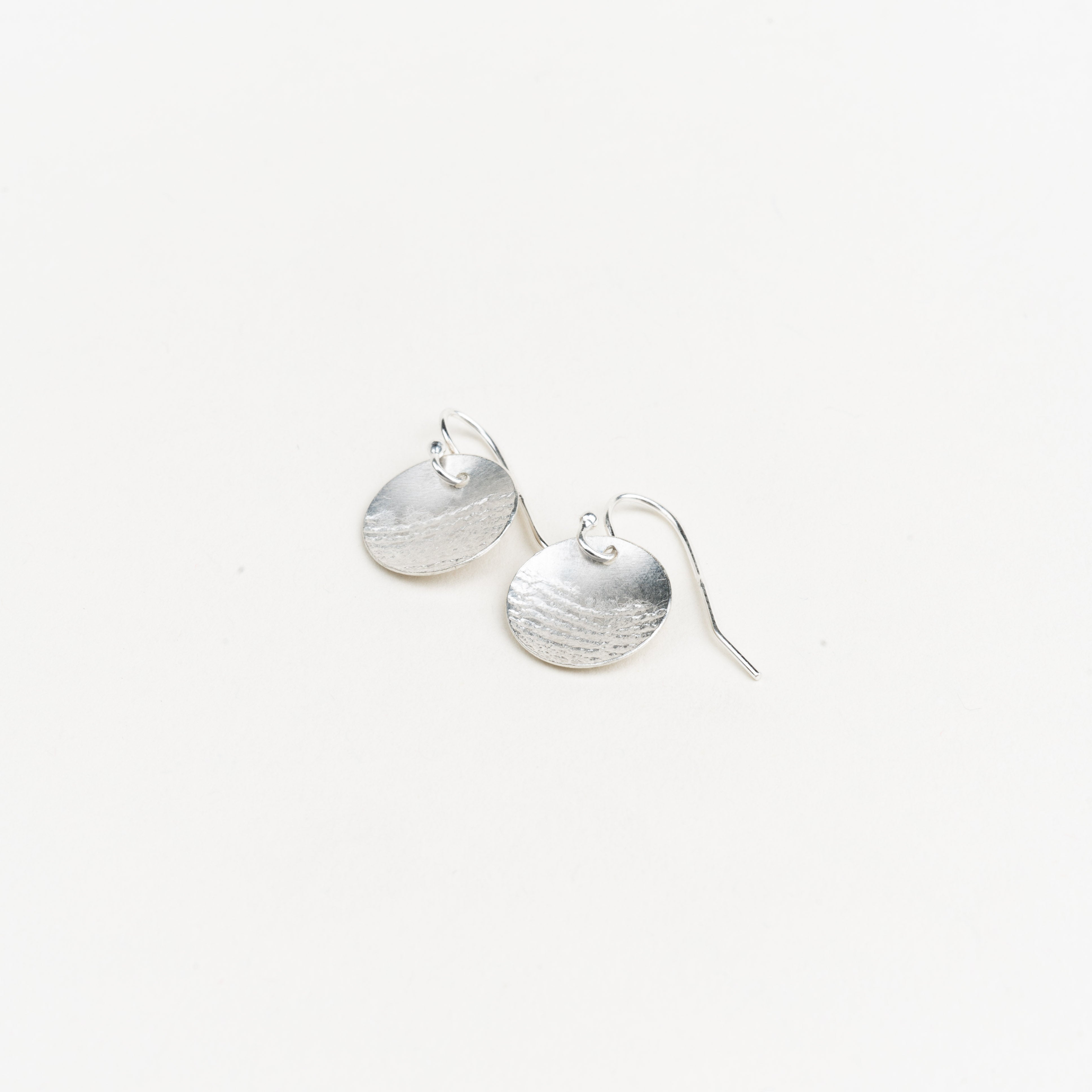 LFJ Sterling Silver Orbit Textured Dangle Earrings