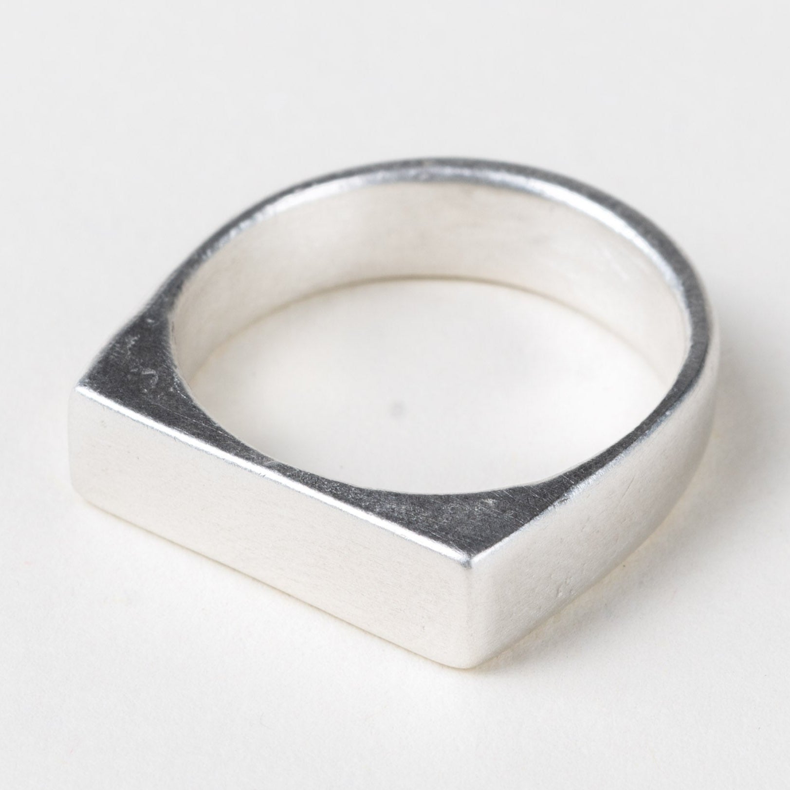 LFJ Sterling Silver Thick Square Rain Ring