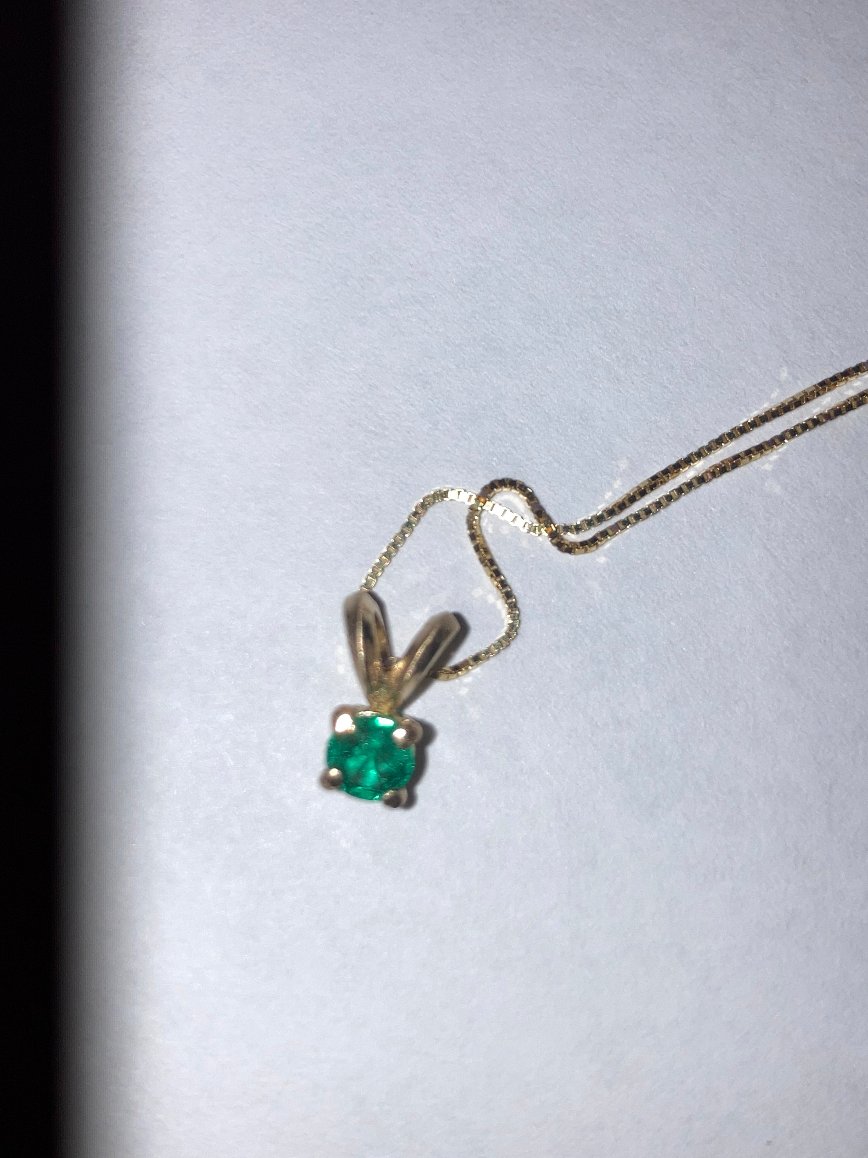 Emerald 10k necklace