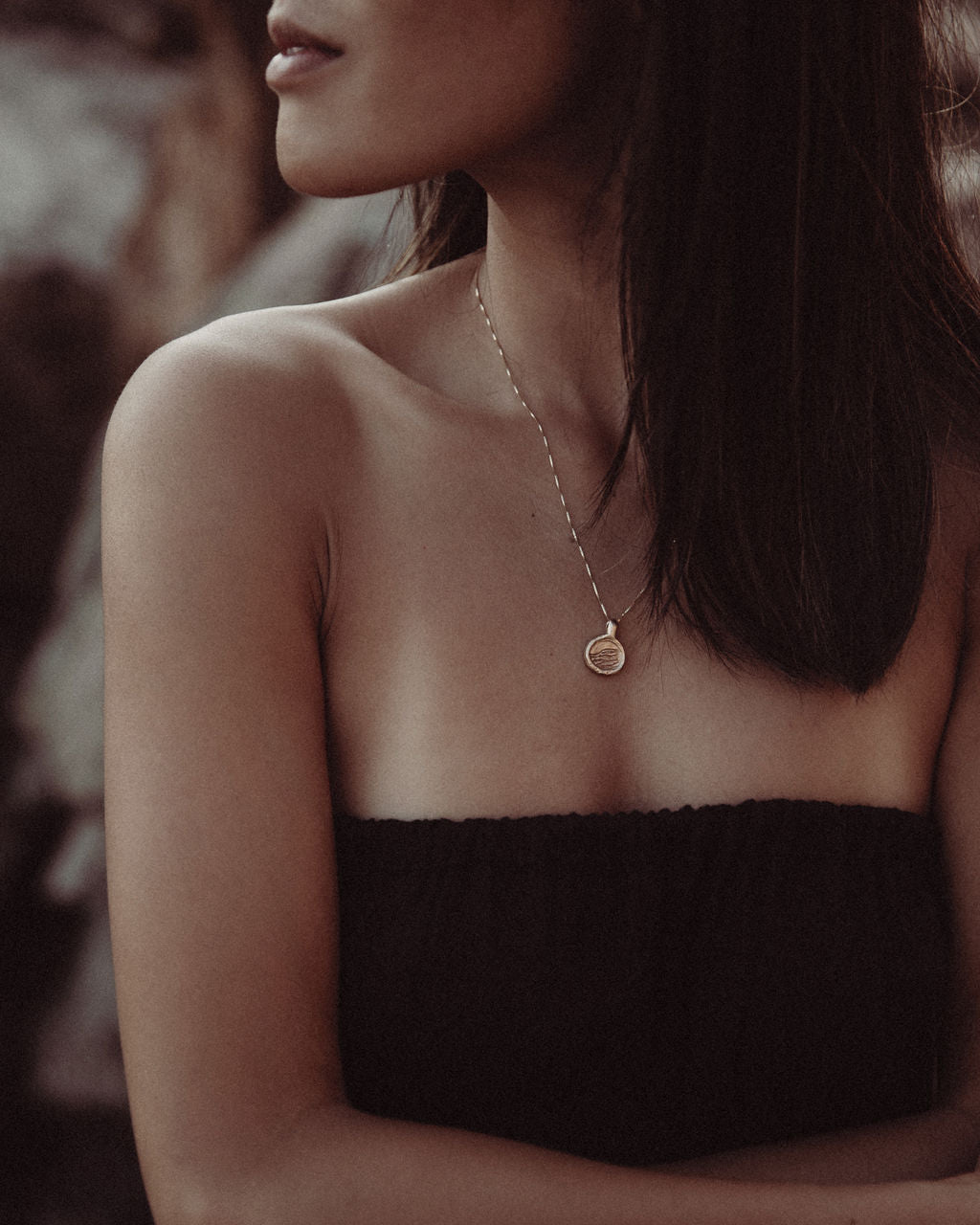 Wave Love Talisman Necklace - Gold Plated