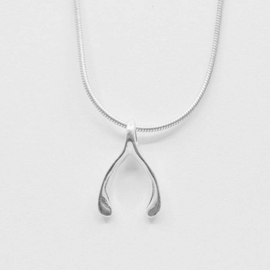 Sterling Silver Wishbone Necklace
