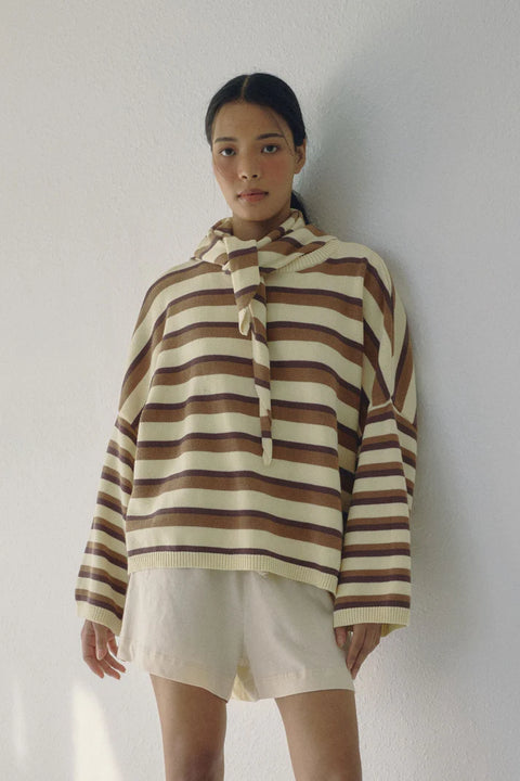 BOHÈME Goods - The Striped Knit Crewneck | The Factory Tofino display picture 3
