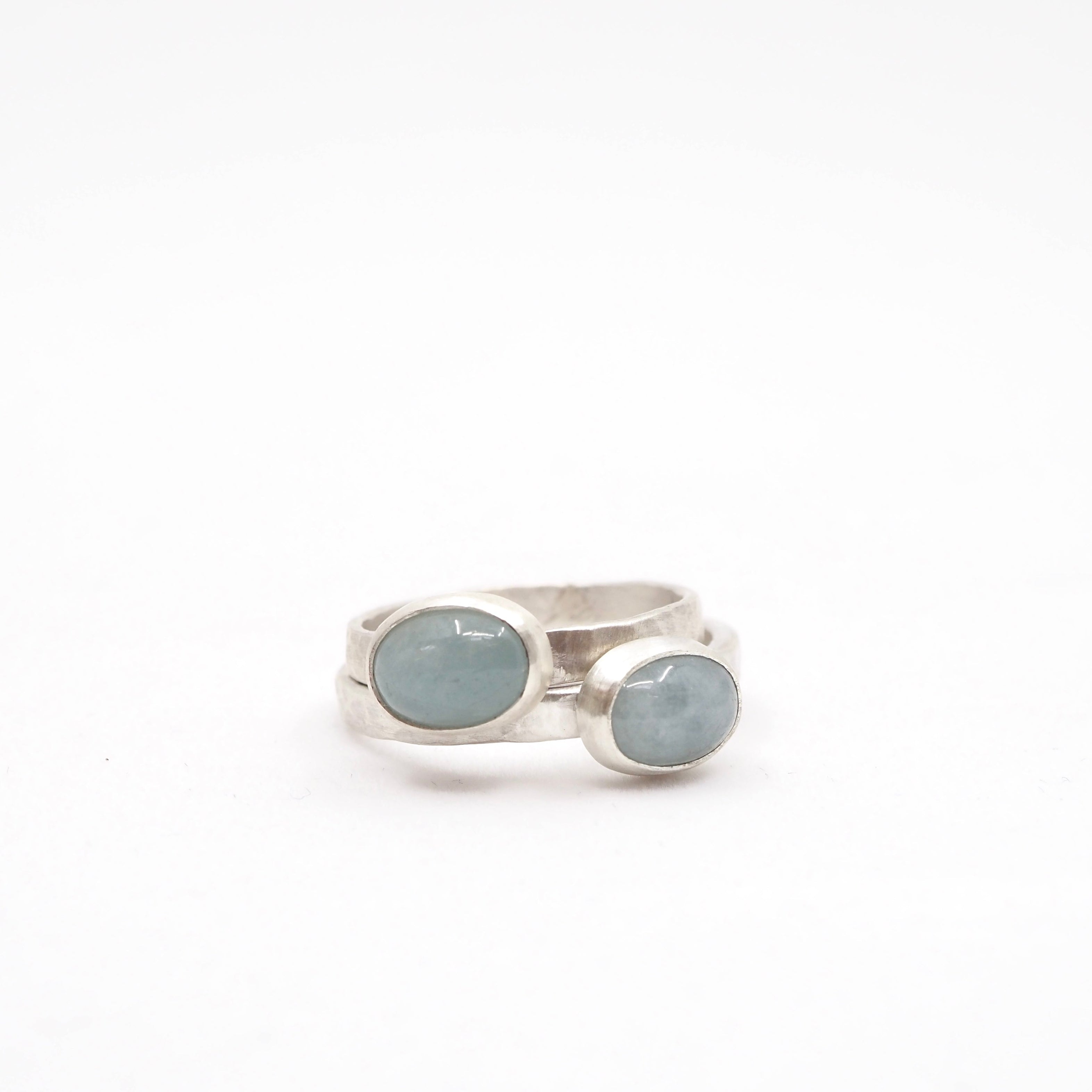 Sterling Silver Oval Aquamarine Ring