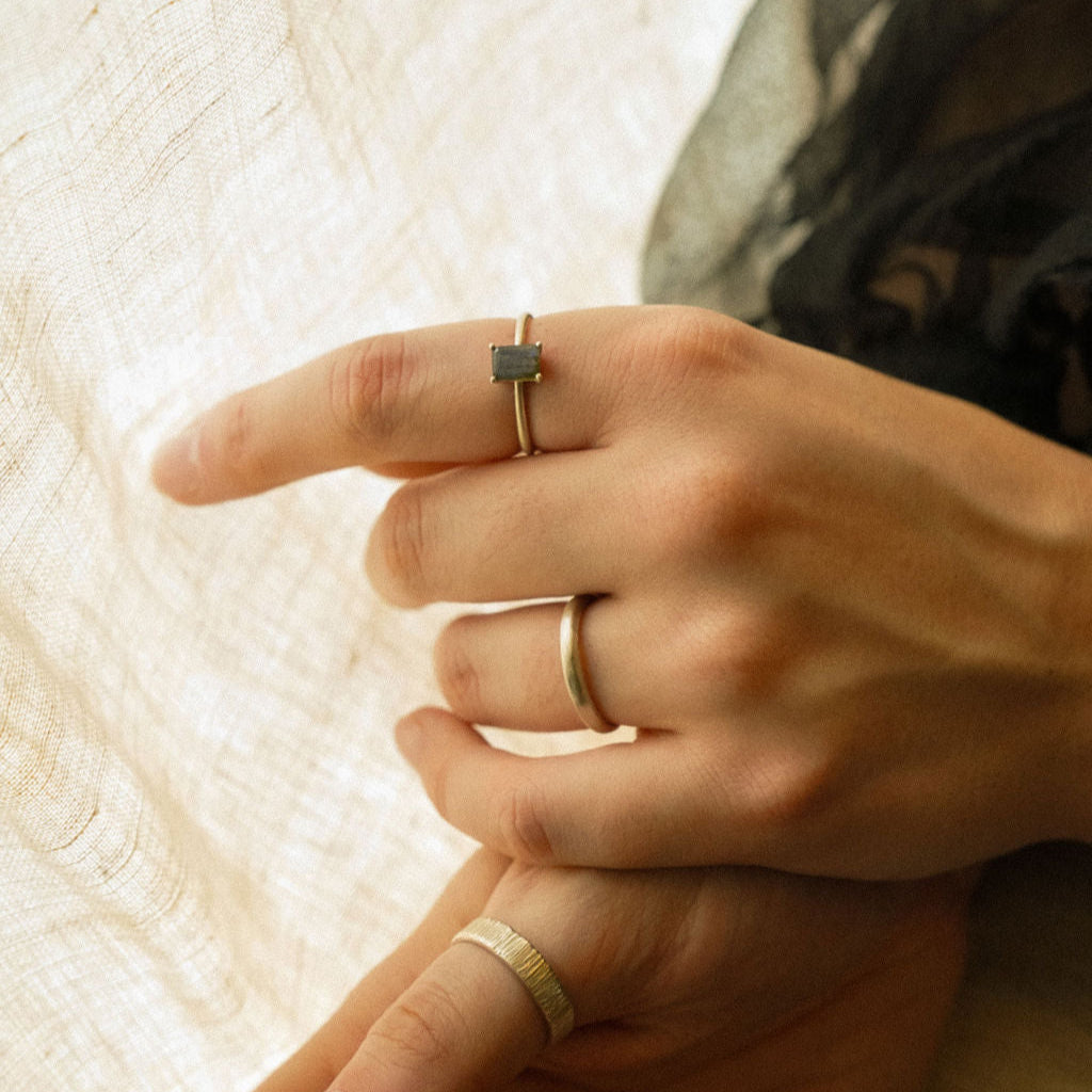 Ophelia Sterling Silver Ring - Labradorite