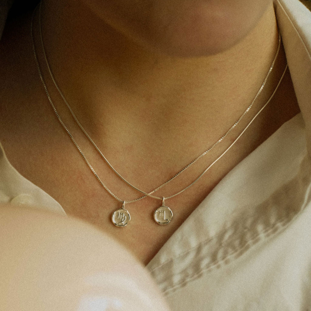 Sterling Silver Twelve Houses Necklace