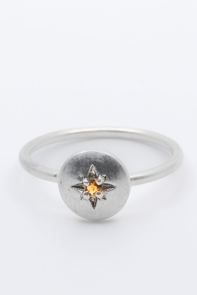 Sterling Silver Solstice Ring - Citrine