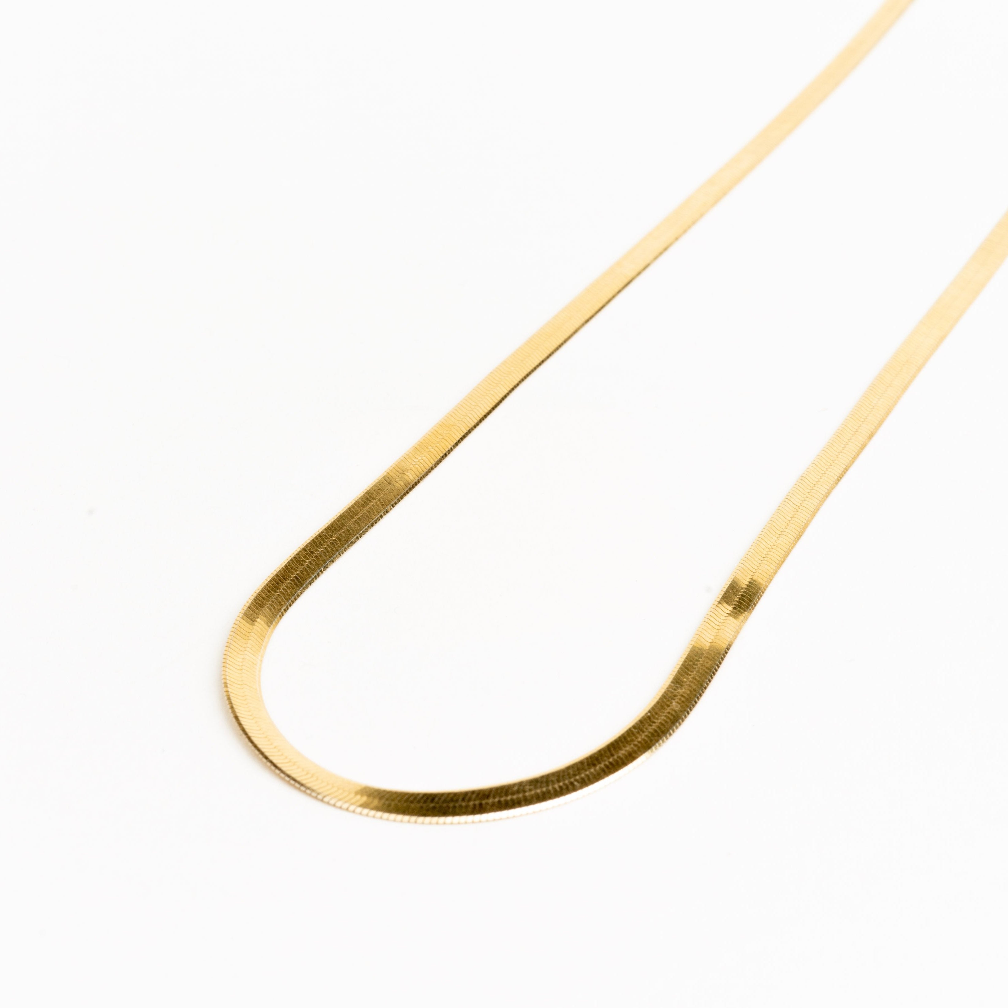Gold Plated Herringbone Necklace