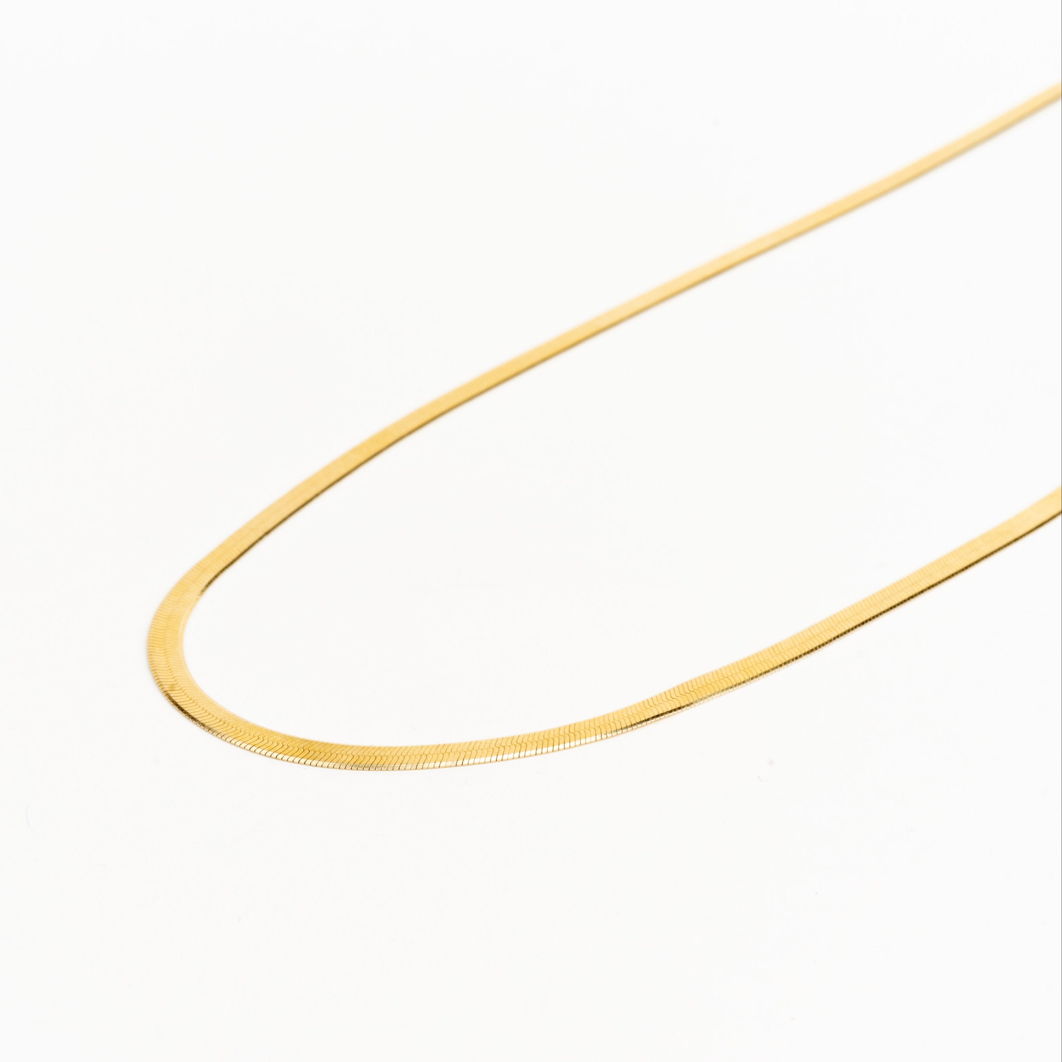 14k Gold Herringbone Necklace