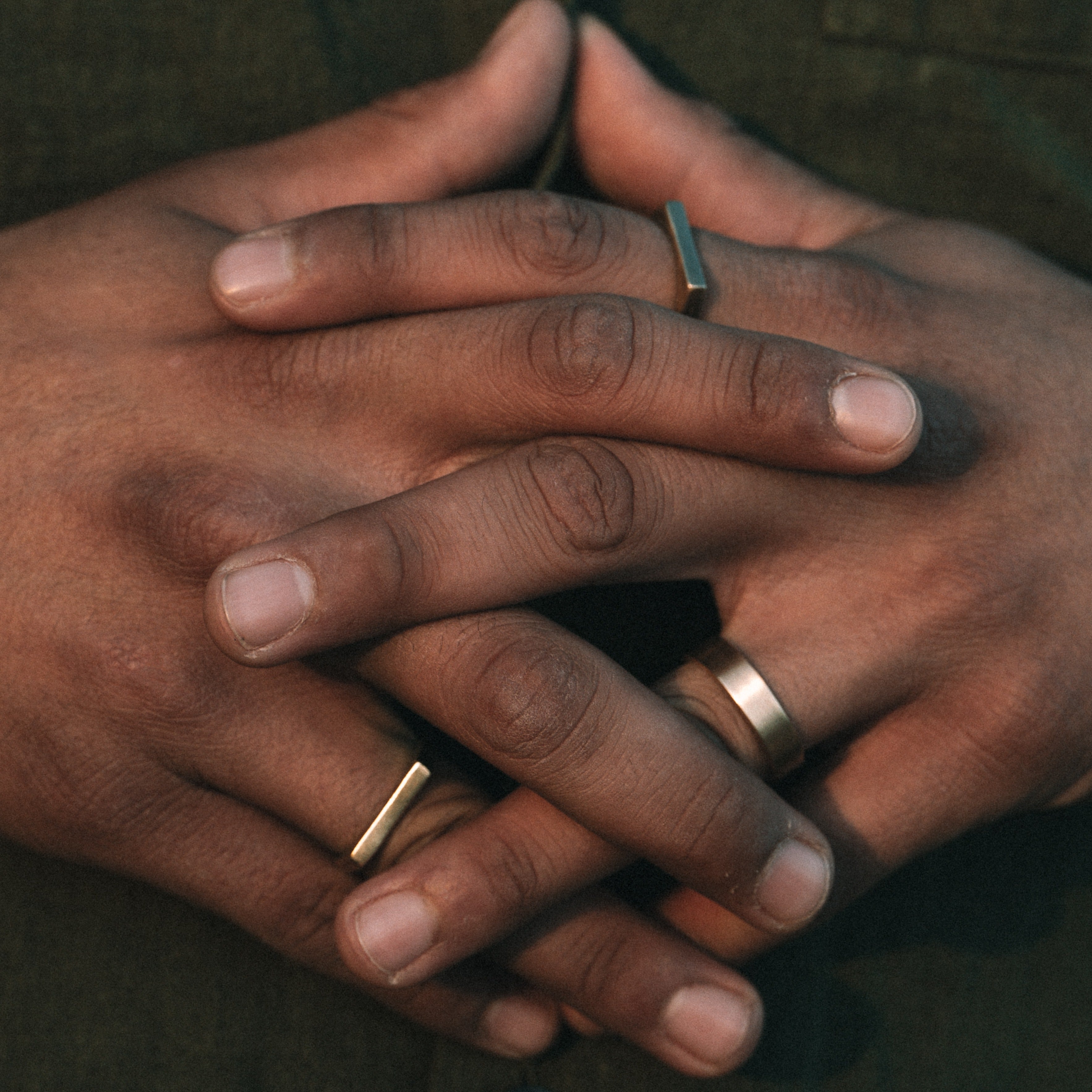 10K Gold Brushed Band Ring