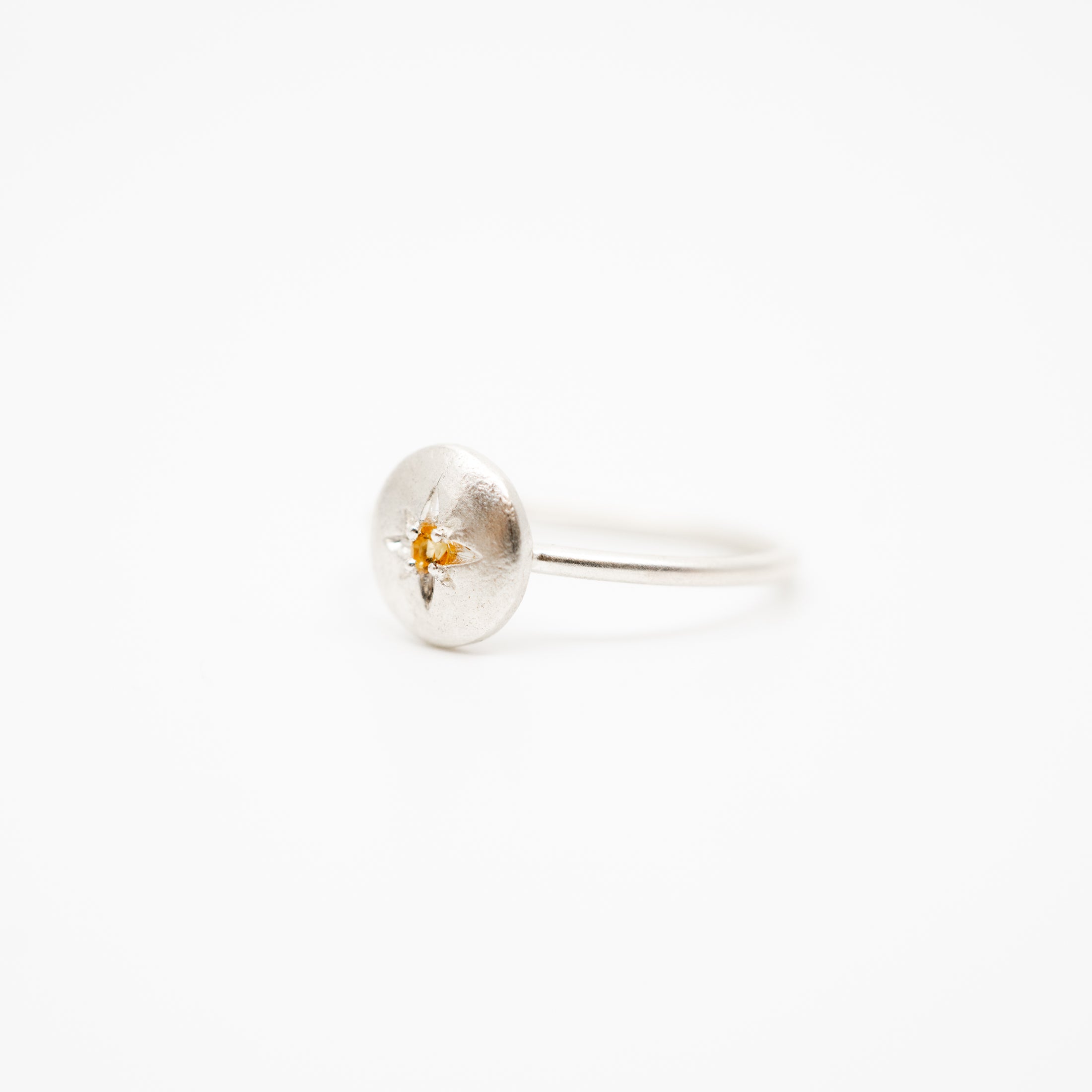 Sterling Silver Solstice Ring - Citrine