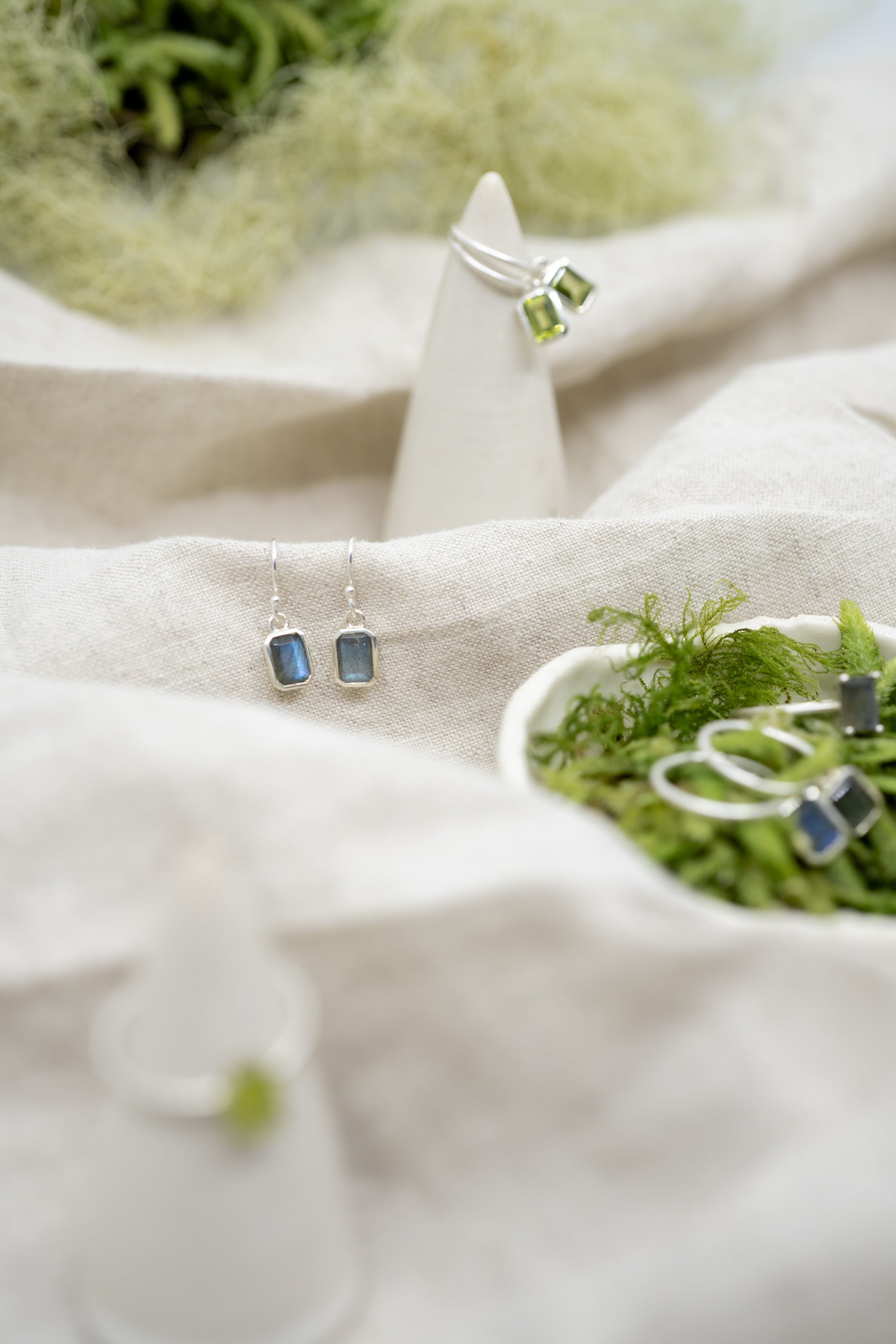 Ophelia Sterling Silver Dangle Earring - Labradorite