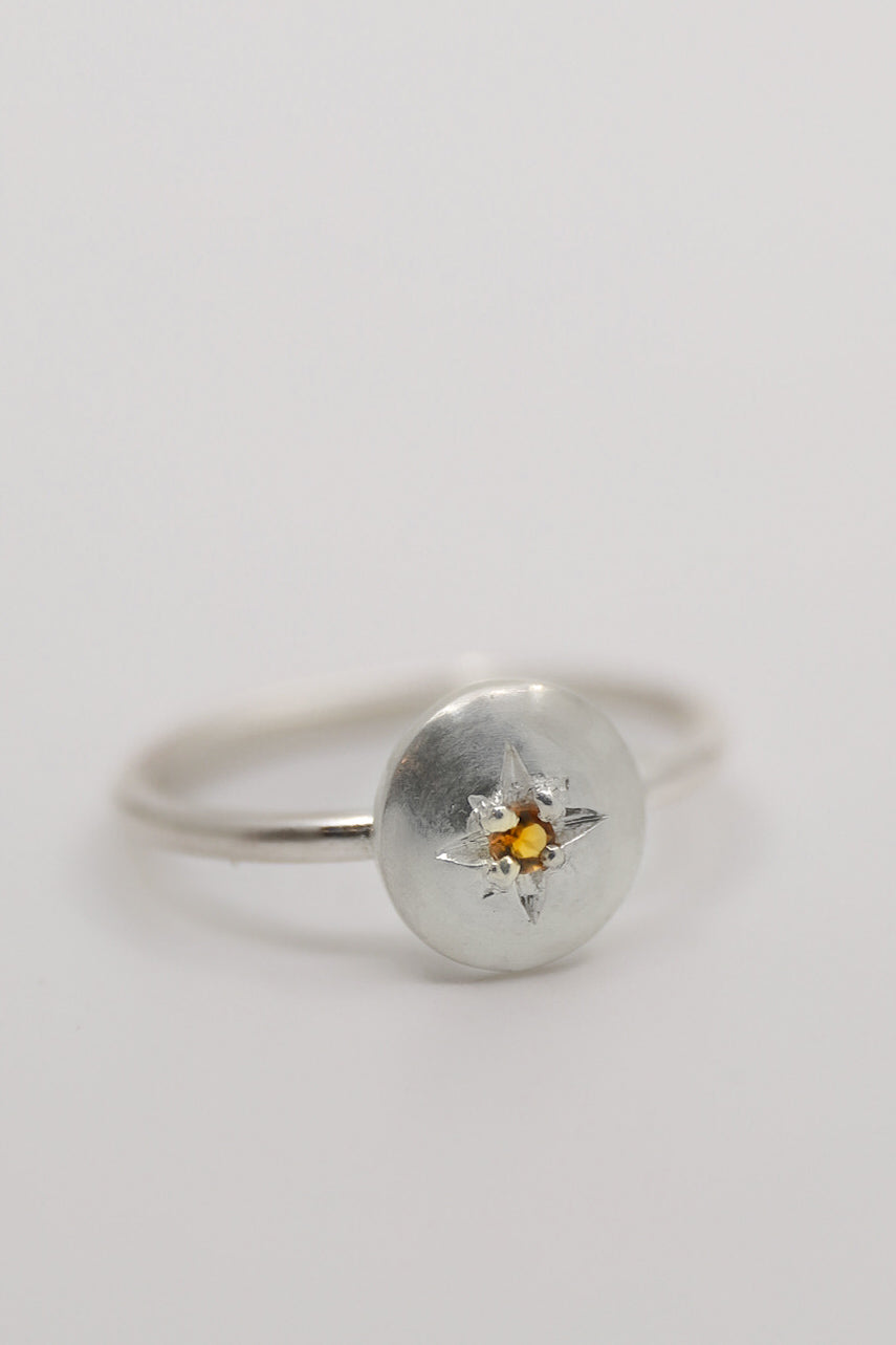Sterling Silver Solstice Ring - Citrine