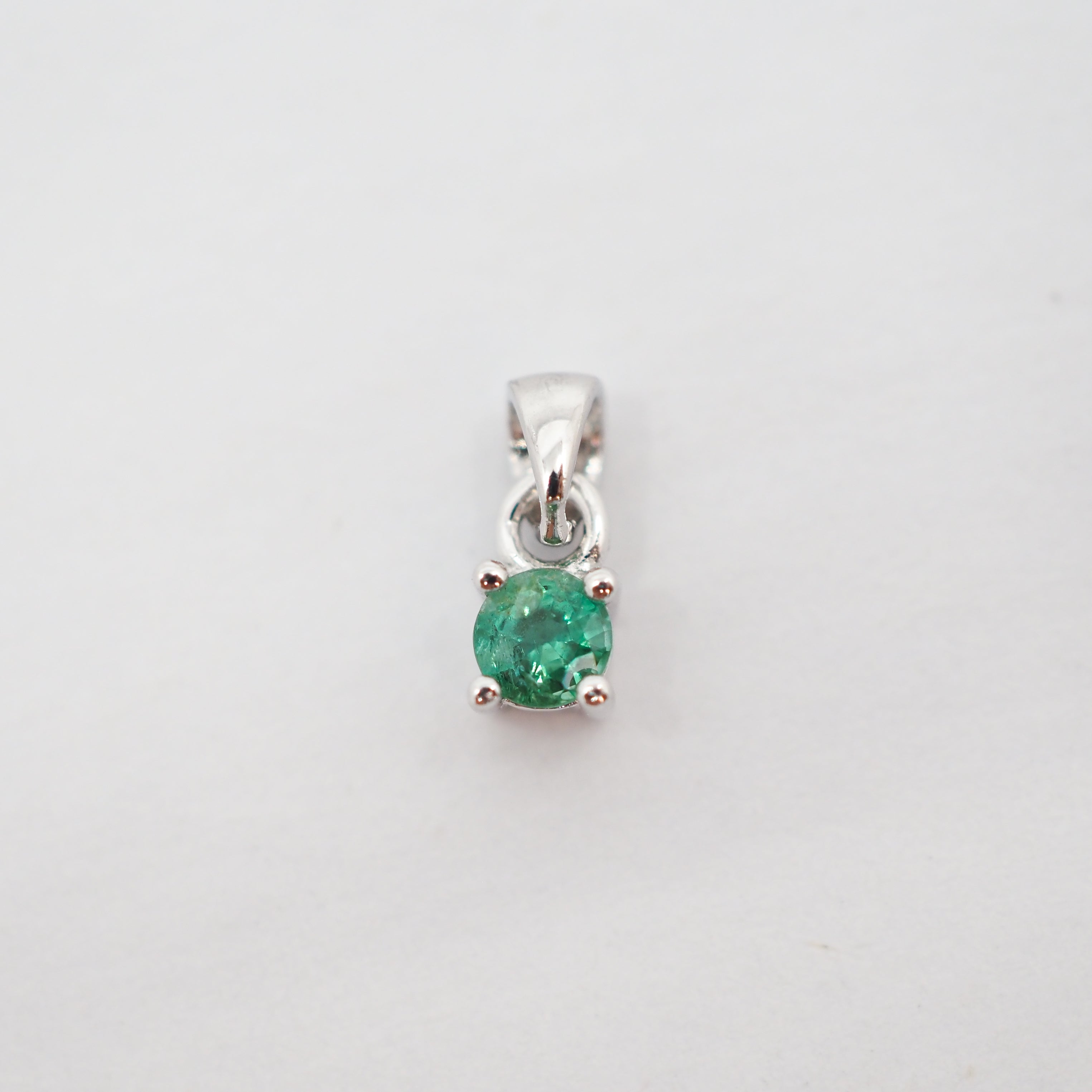 Emerald Claw Pendant - Sterling Silver