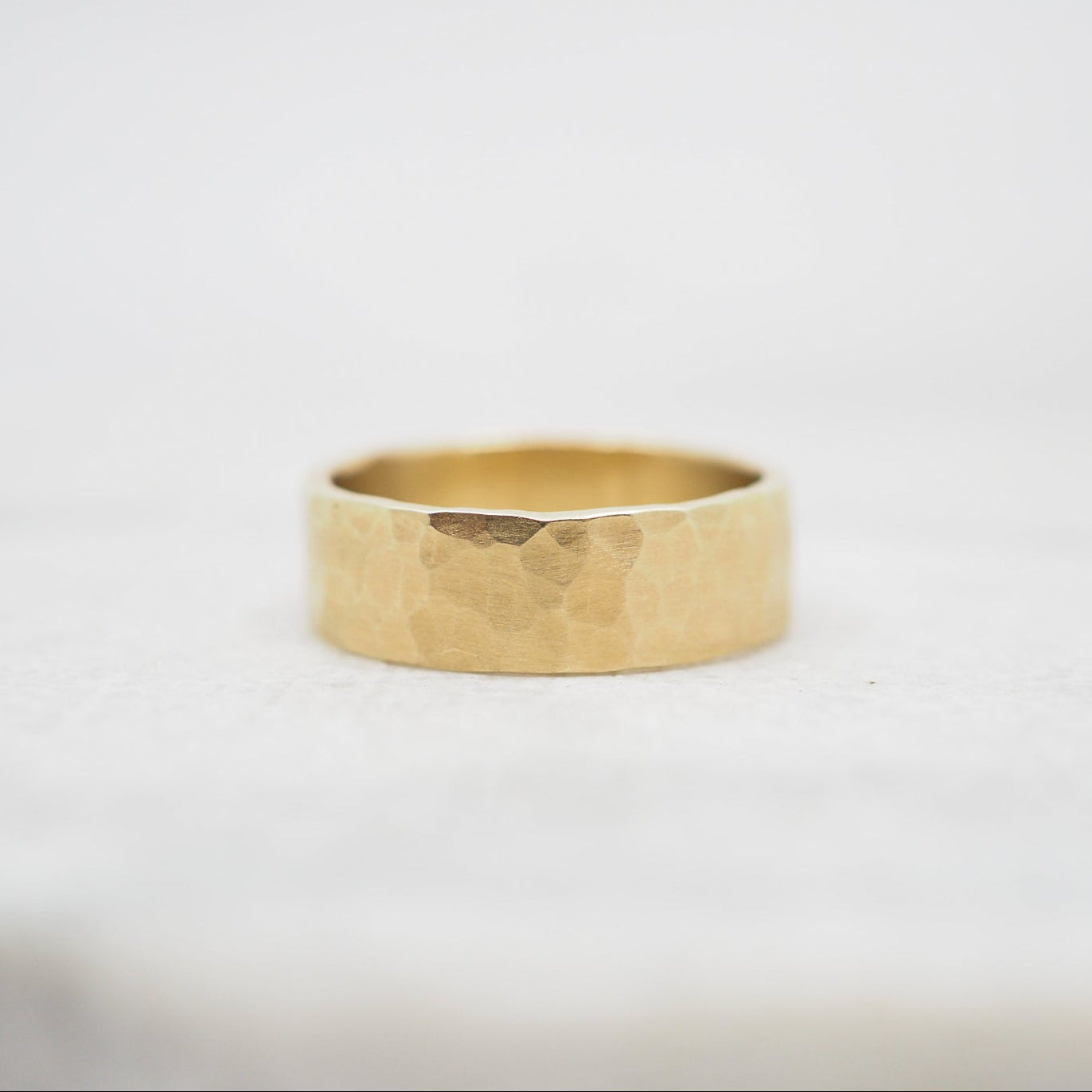 10K Gold Hammered Ring