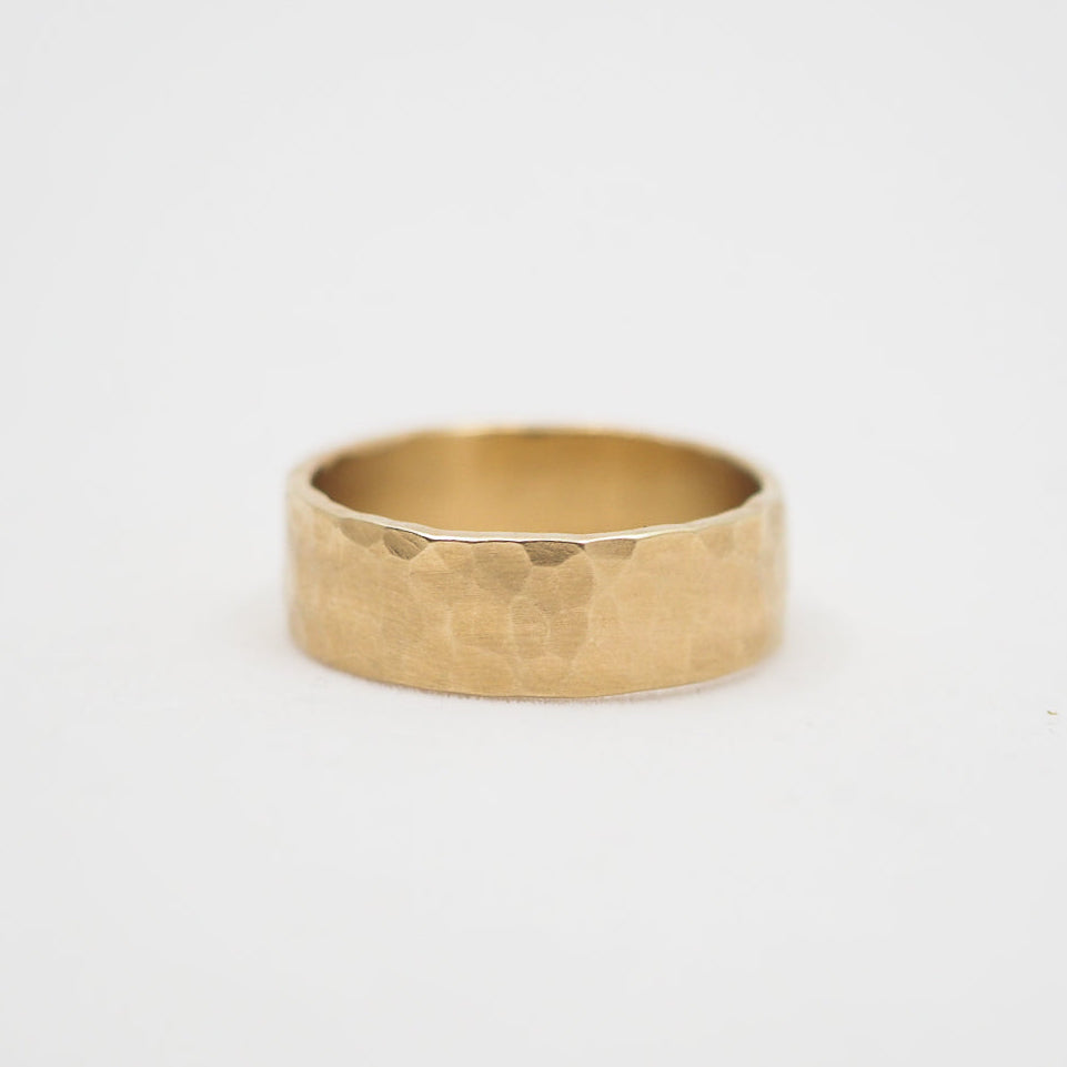 10K Gold Hammered Ring
