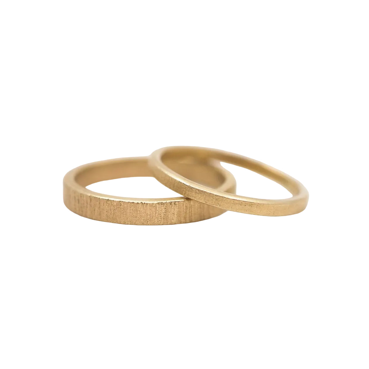 10K Gold Bark Texture Ring