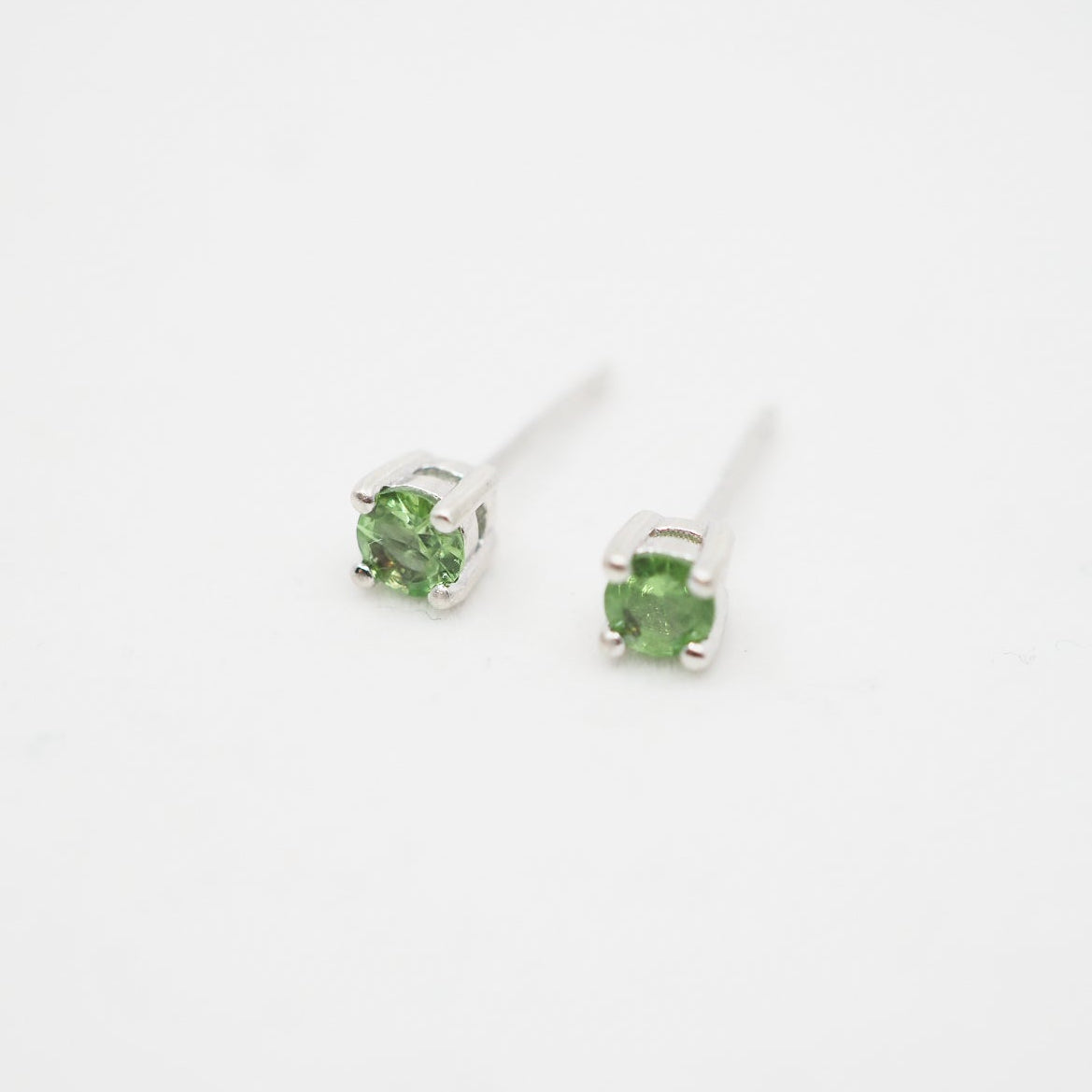 Sterling Silver Tsavorite Studs