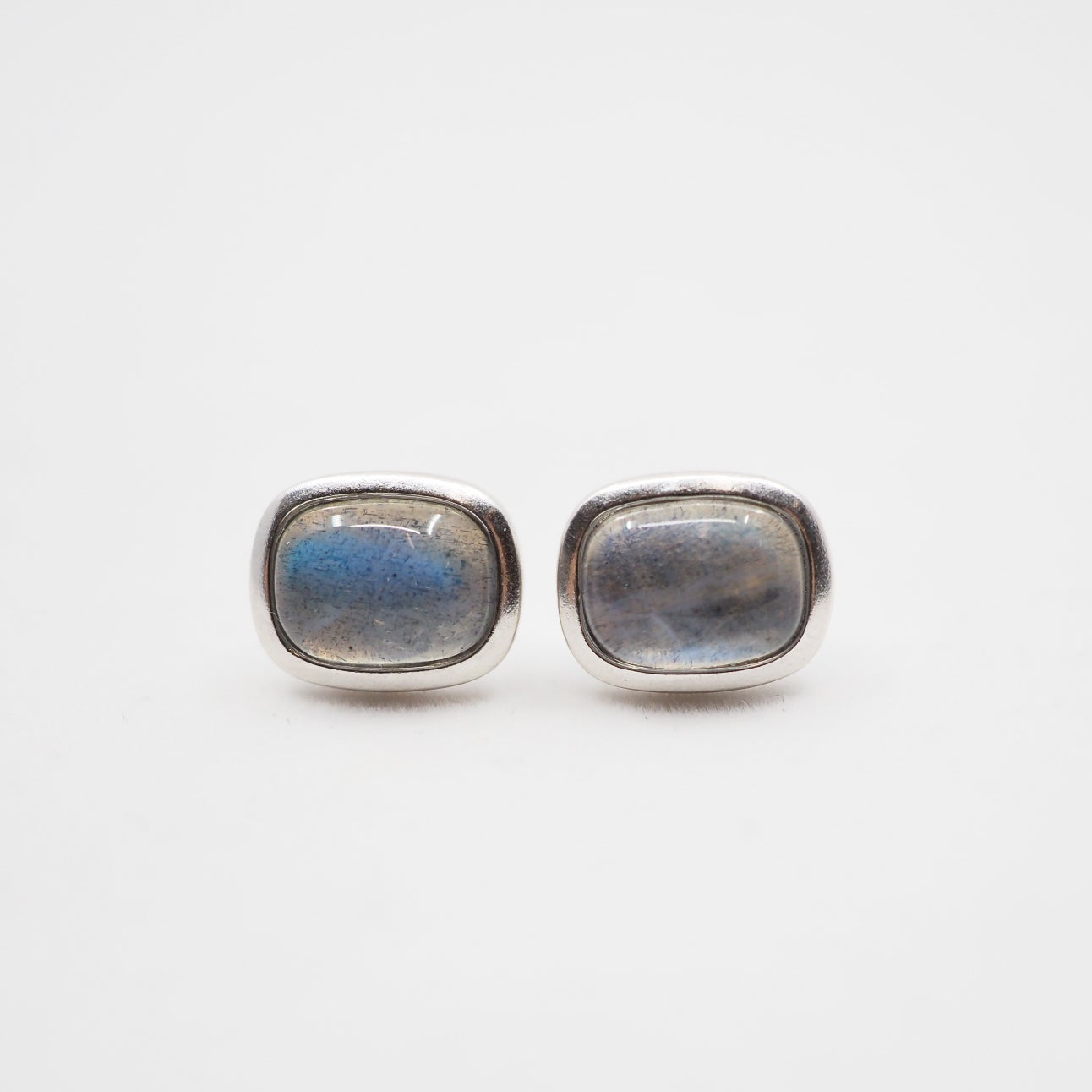 Sterling Silver Labradorite Cabochon Studs