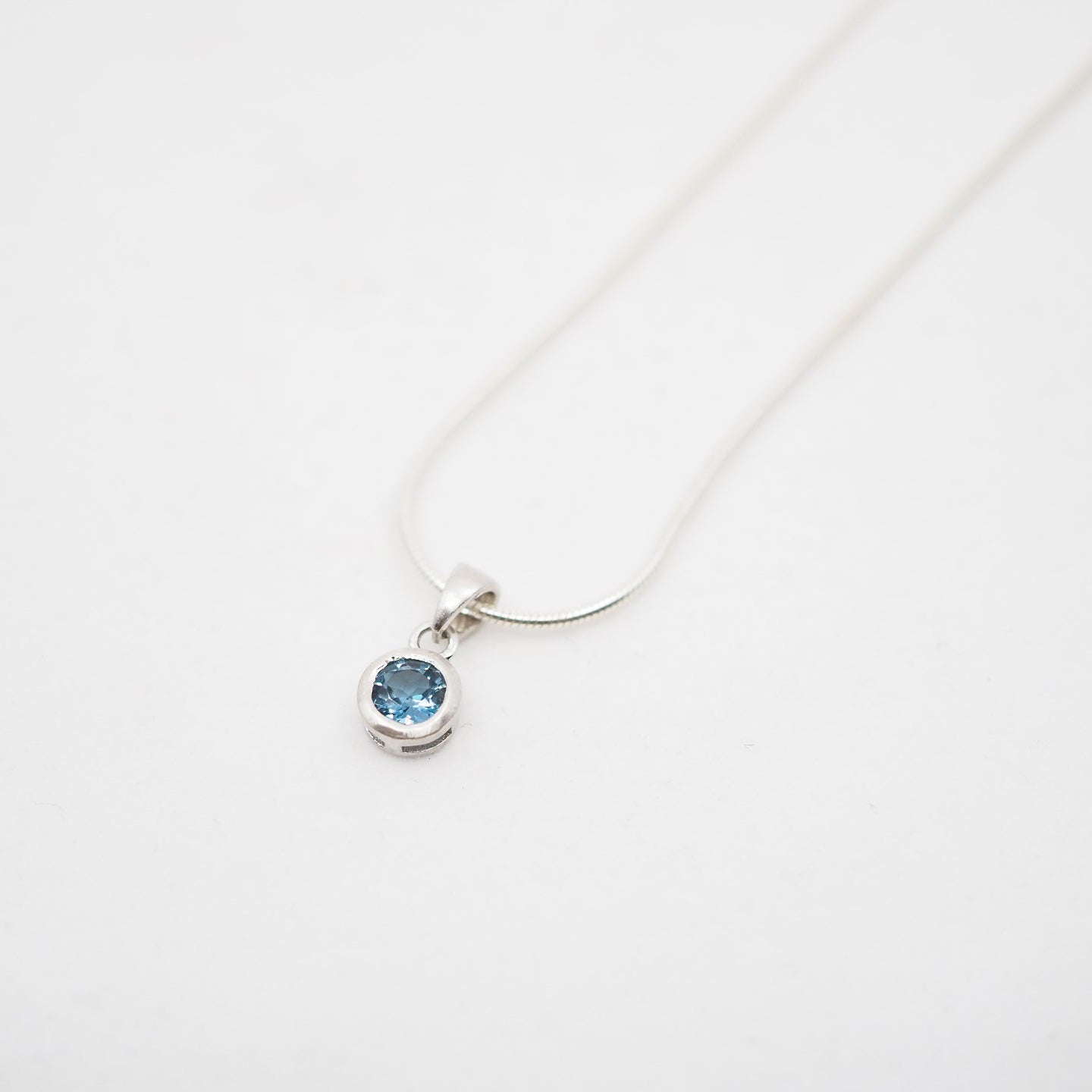 London Blue Topaz Necklace - Sterling Silver