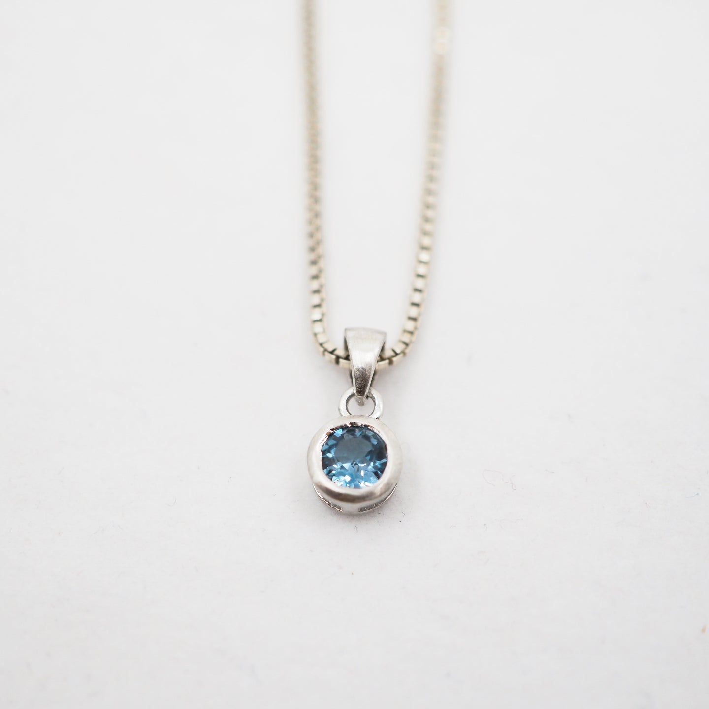 London Blue Topaz Necklace - Sterling Silver